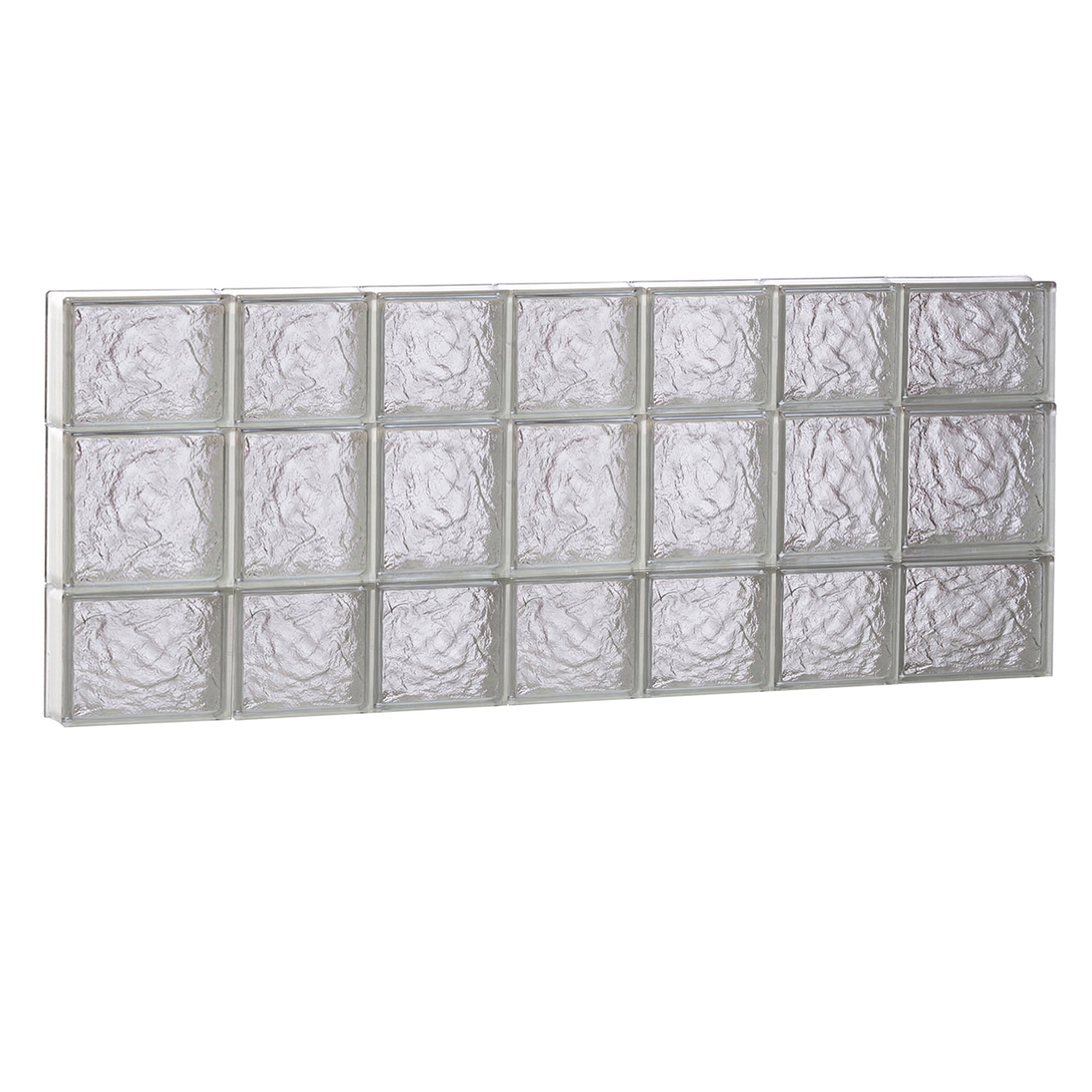 REDI2SET S4620IS Ice Glass 44-1/4-in x 19-1/4-in Frameless Replacement Glass Block Window