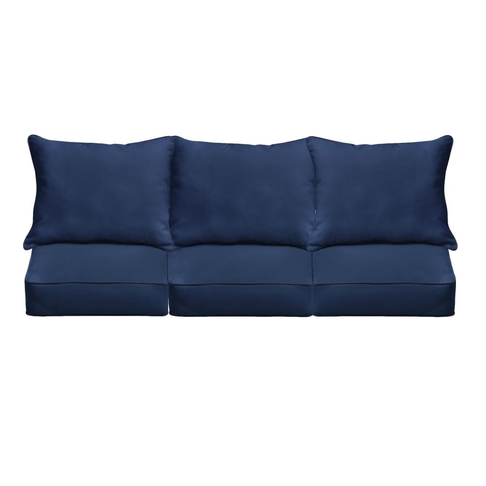 sunbrella canvas navy cushions