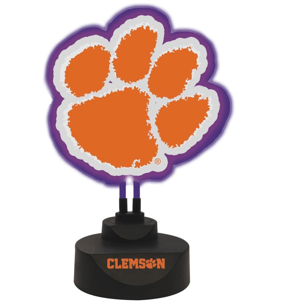 The Memory Company COL-CLM-1618 Clemson Tigers 13.5-in Constant Neon Man Cave Lighted Sign