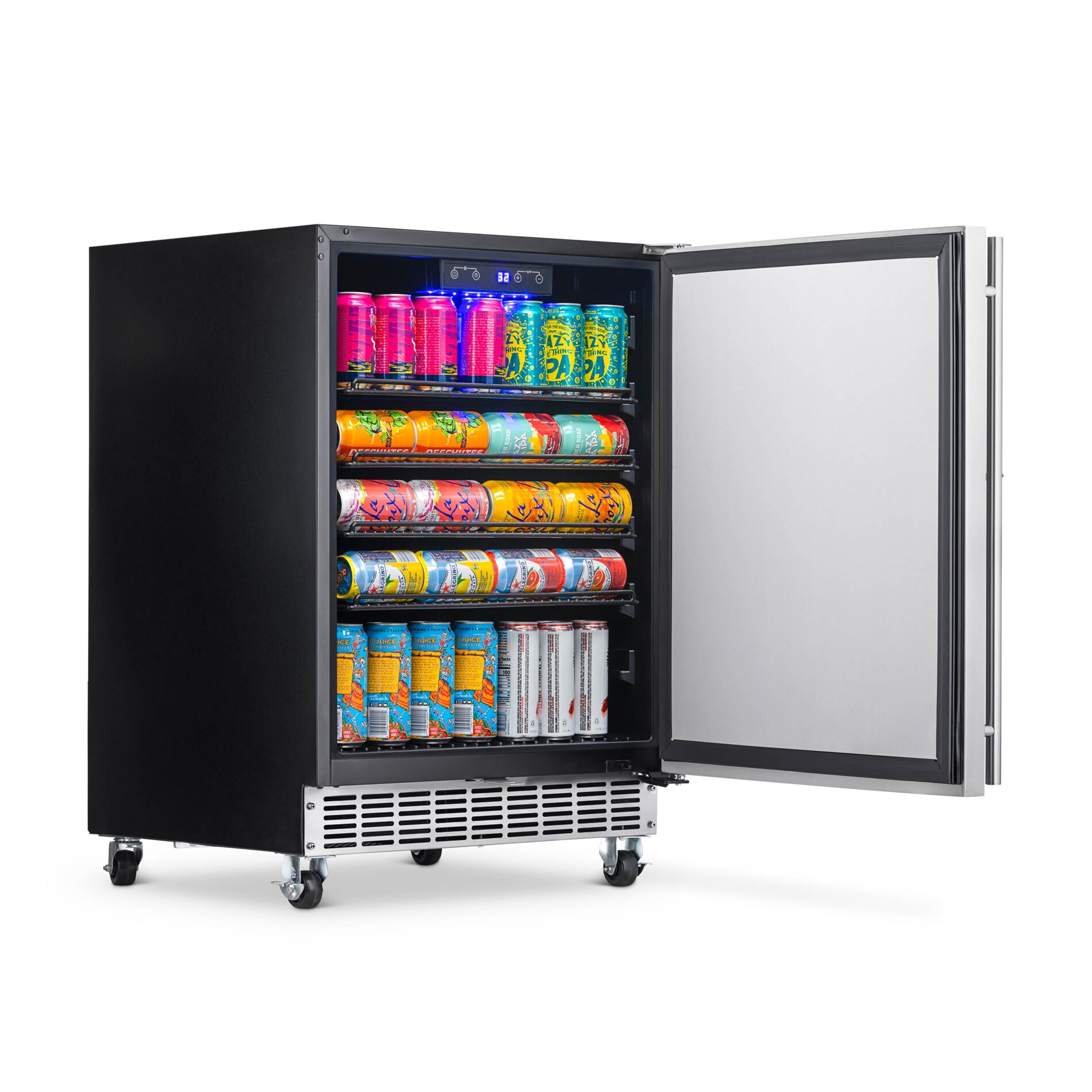 VEVOR 25.24-in W Commercial/ 439 Stainless Steel Built-In Indoor or Outdoor  Beverage Refrigerator in the Beverage Refrigerators department at