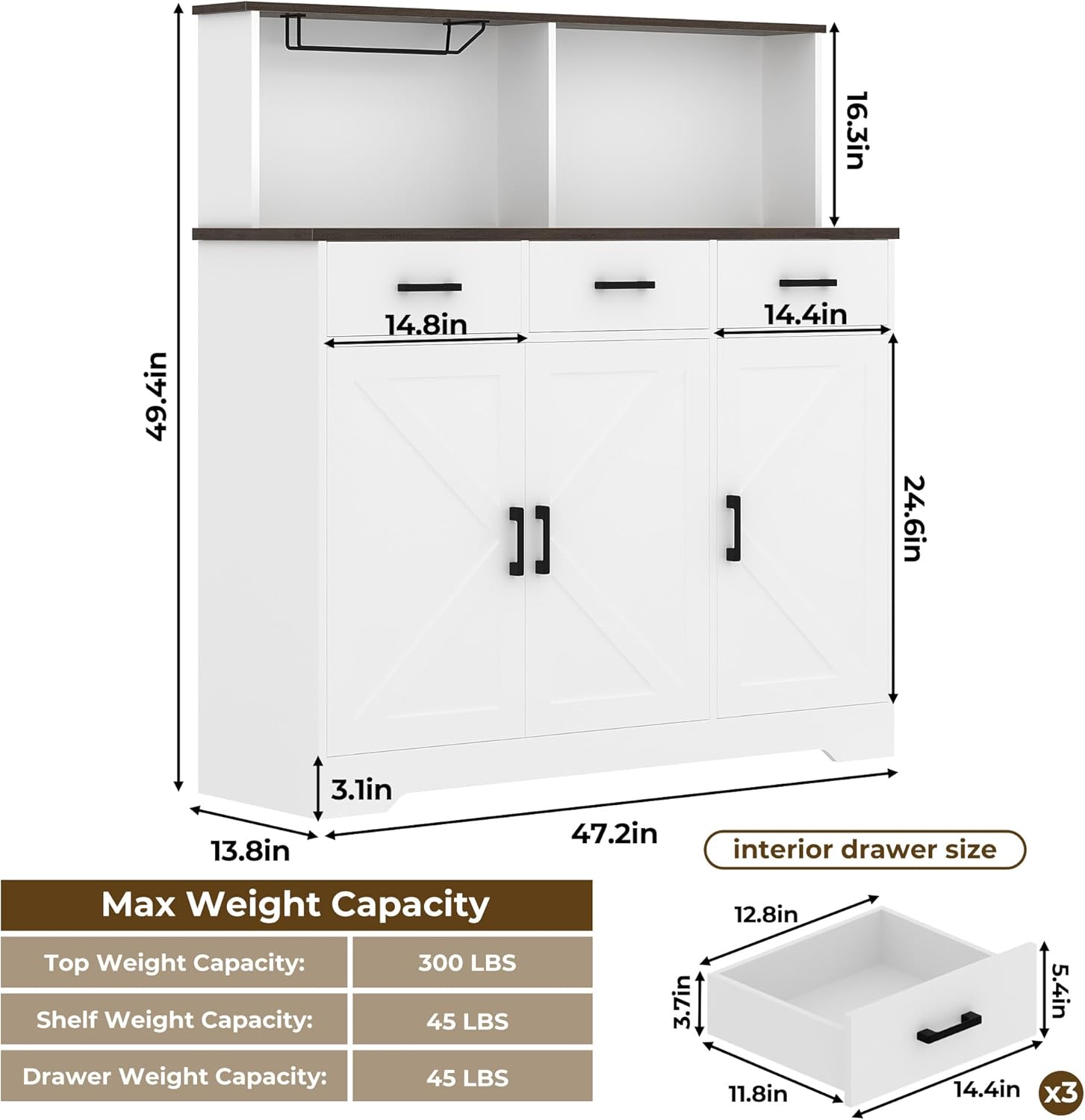 Qeetex DHZ-PHO-33D7M48J Cabinets-Kitchen - View #2