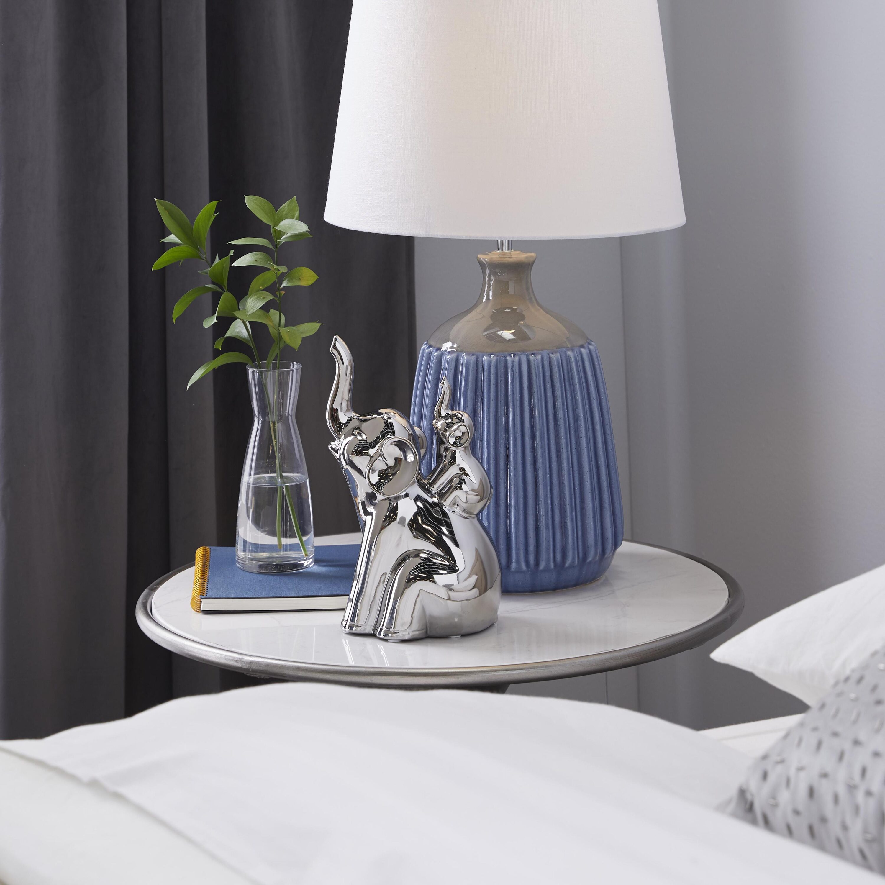 The Novogratz 22421 Silver Porcelain Glam Sculpture