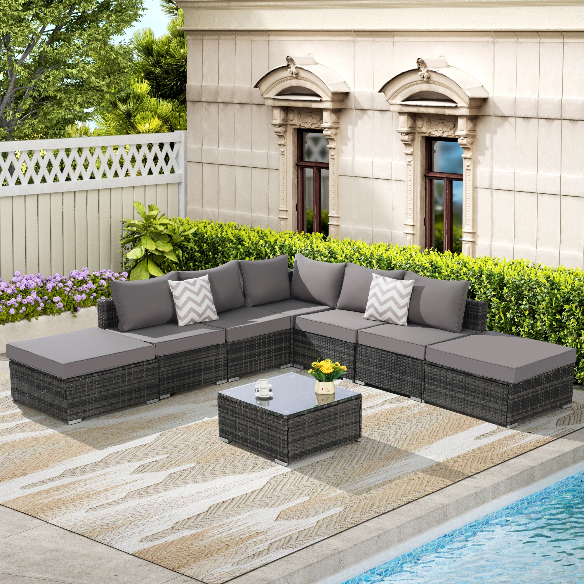 SINOFURN SYB670028GY Patio-Sofas-Daybeds - View #8