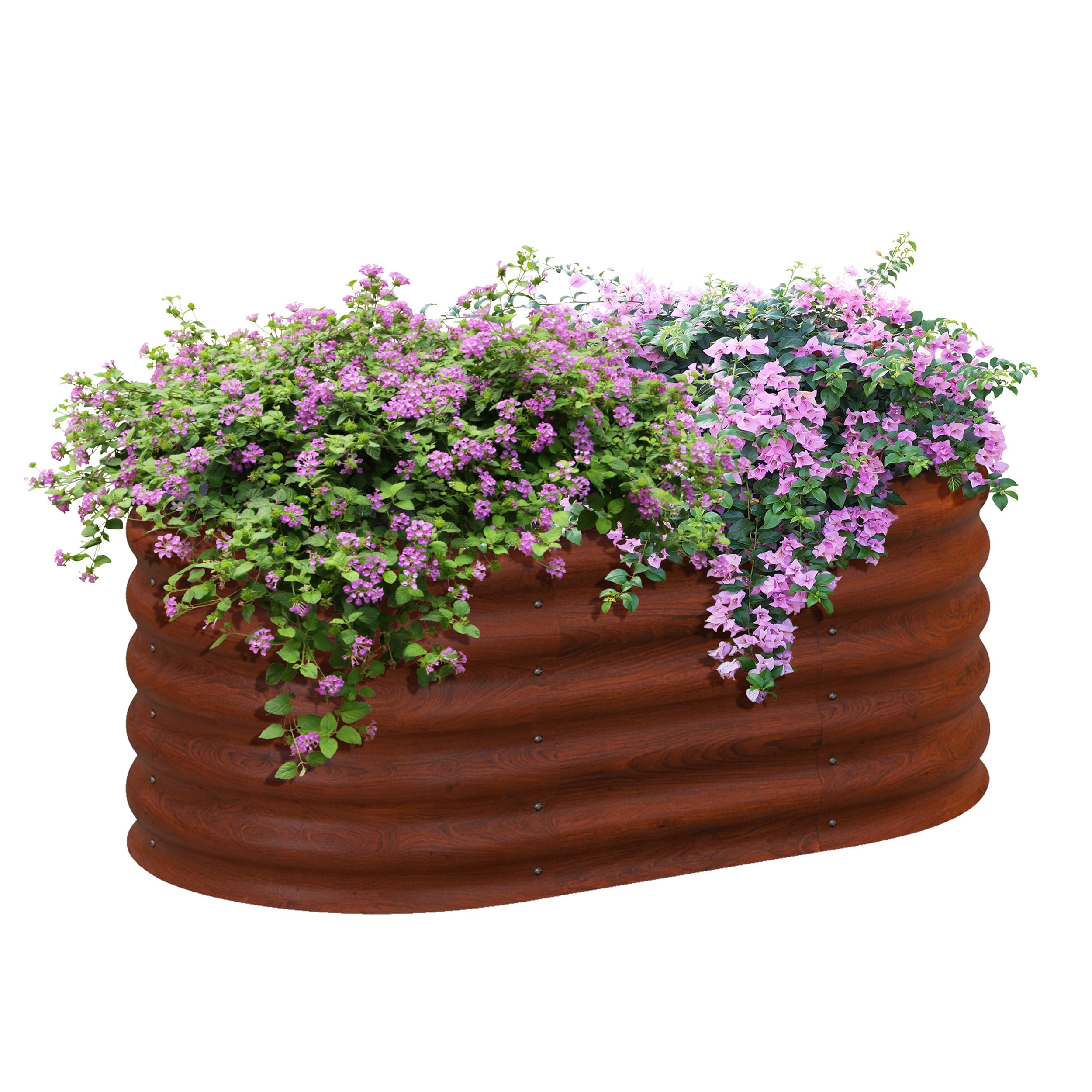 AHIOU HOME ZAAHG-P174440GB 8.6-cu ft 23.5-in W x 41.25-in L x 16.5-in H Elevated Brown Galvanized Metal Raised Garden Bed