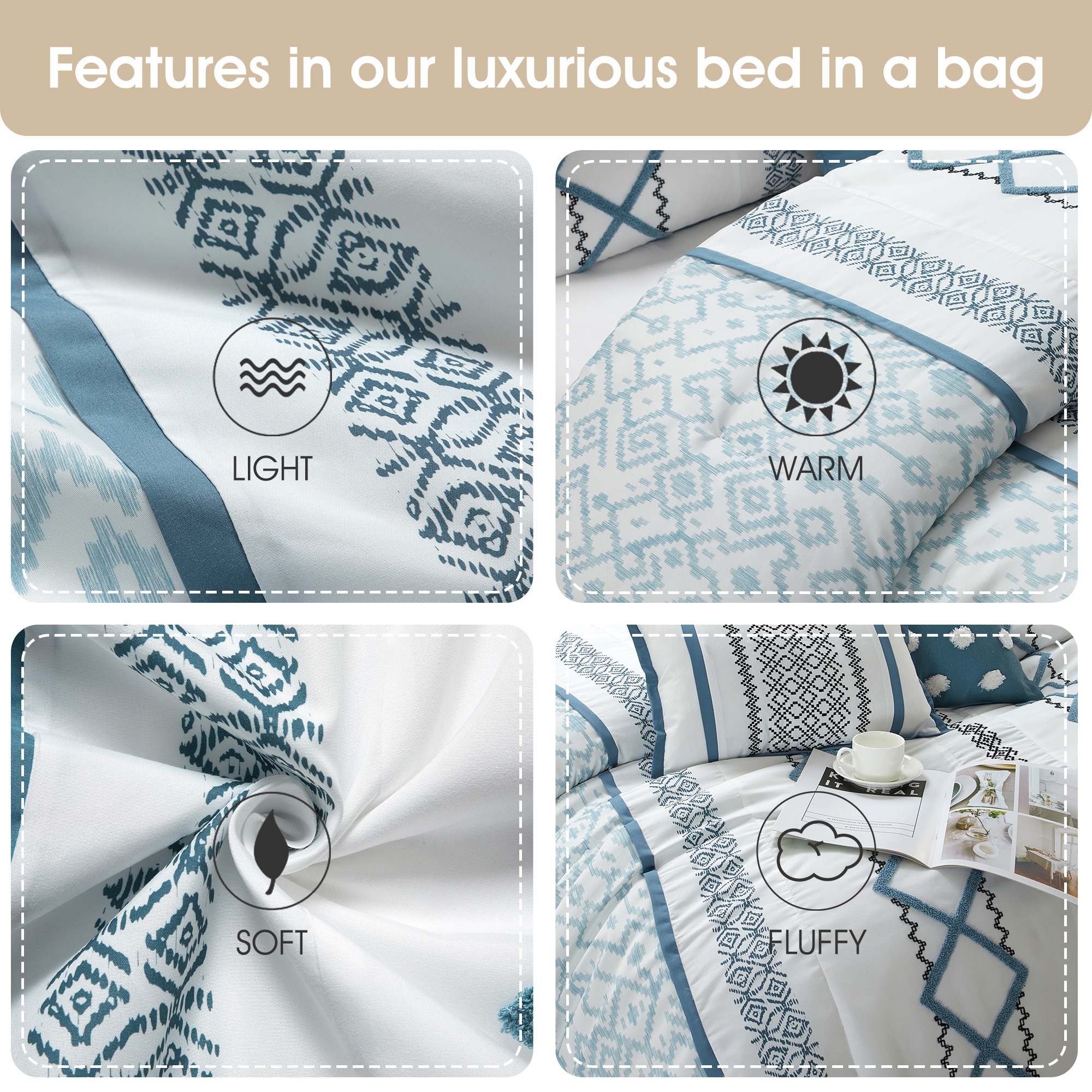 Nanshing ANTHONY7-Q-BLU bedding - View #6