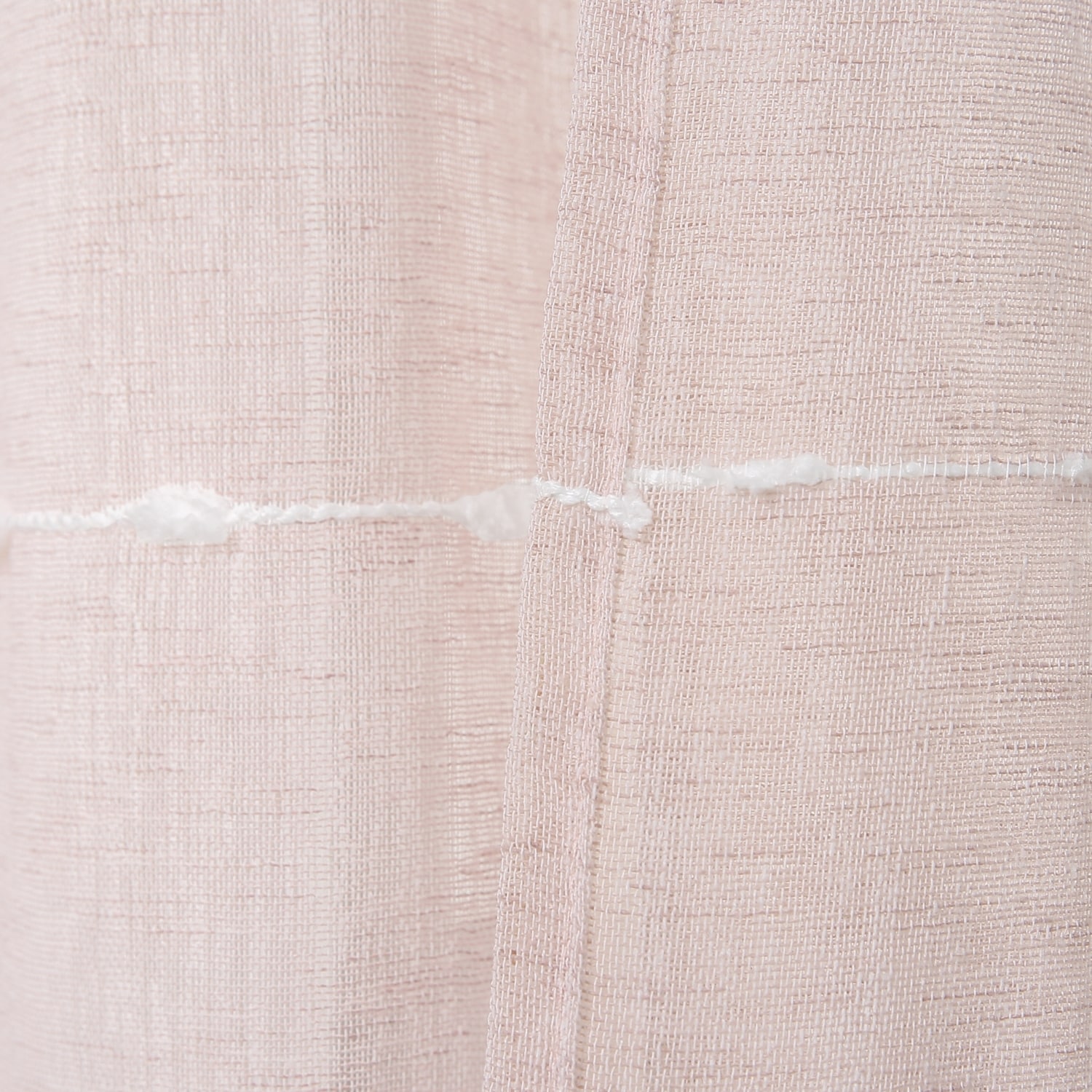 Blush Sheer Polyester Grommet Window Curtain Panels