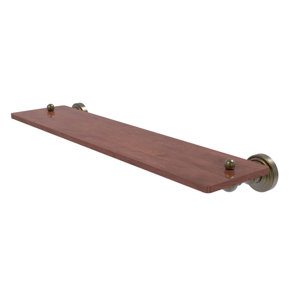 Allied Brass WP-1-22-IRW-ABR Waverly Place Antique Brass Wall mount Bathroom Shelf ( 22-in x 2.5-in x 5-in )