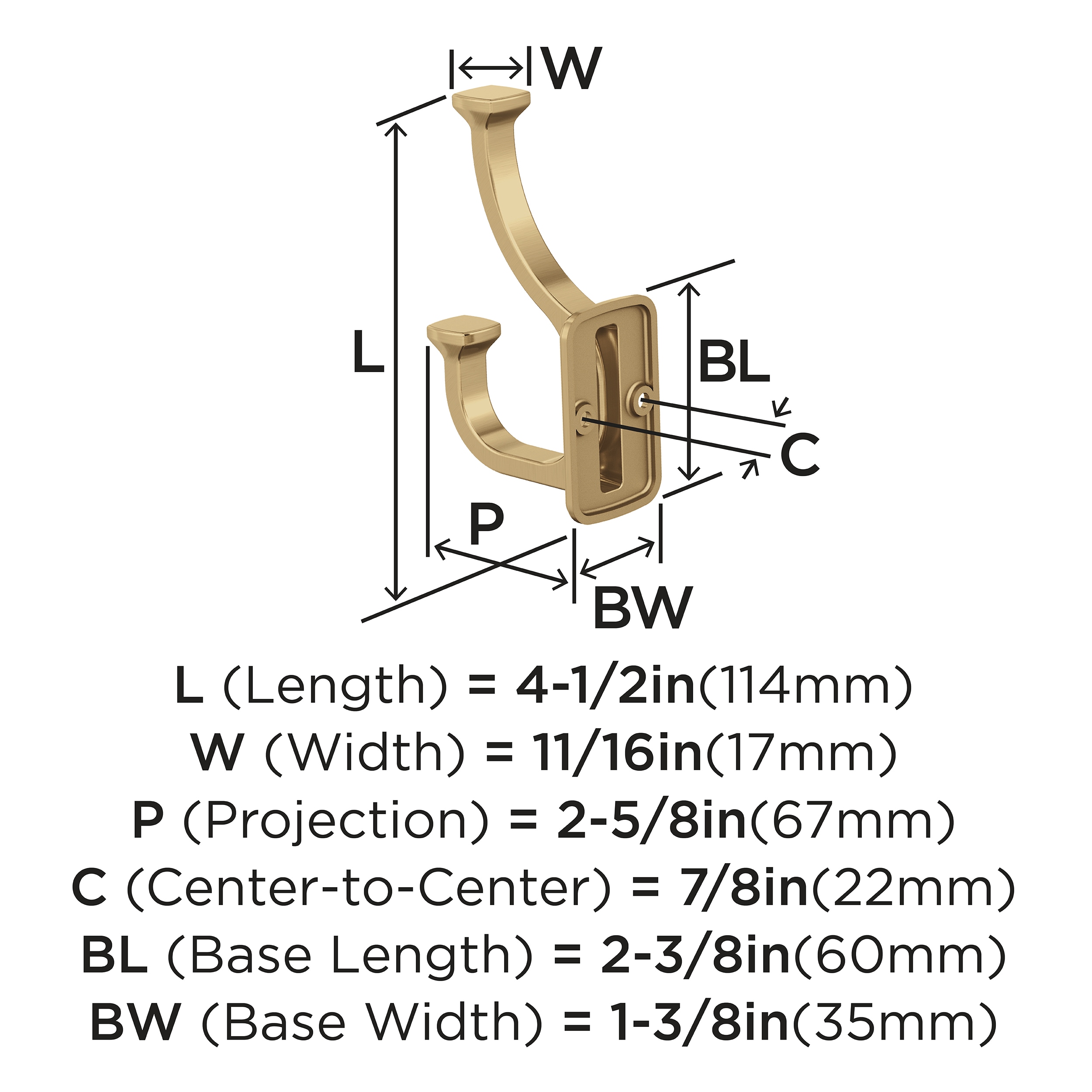 Amerock H37007CZ Decorative-Wall-Hooks - View #4
