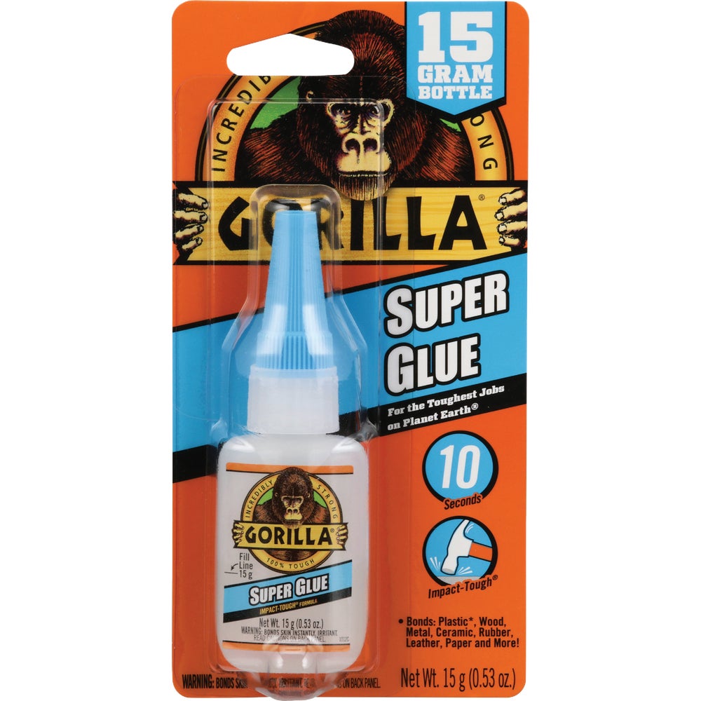 Gorilla  Super Glue 15 Gram Clear Adhesive Pack of 6 for Instant Repairs