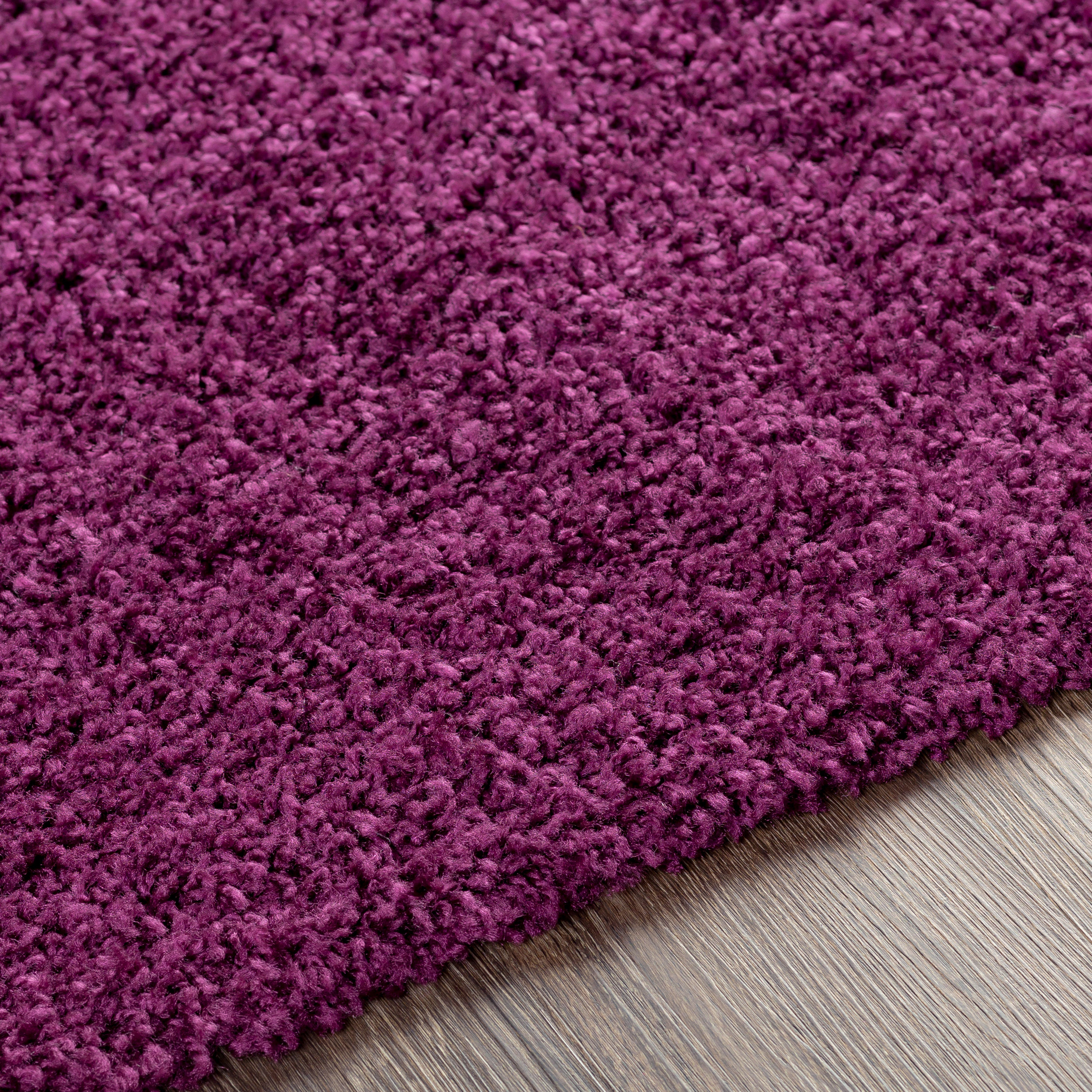 Surya Bliss shag 5 X 7 (ft) Purple Indoor Solid Global Area Rug at ...