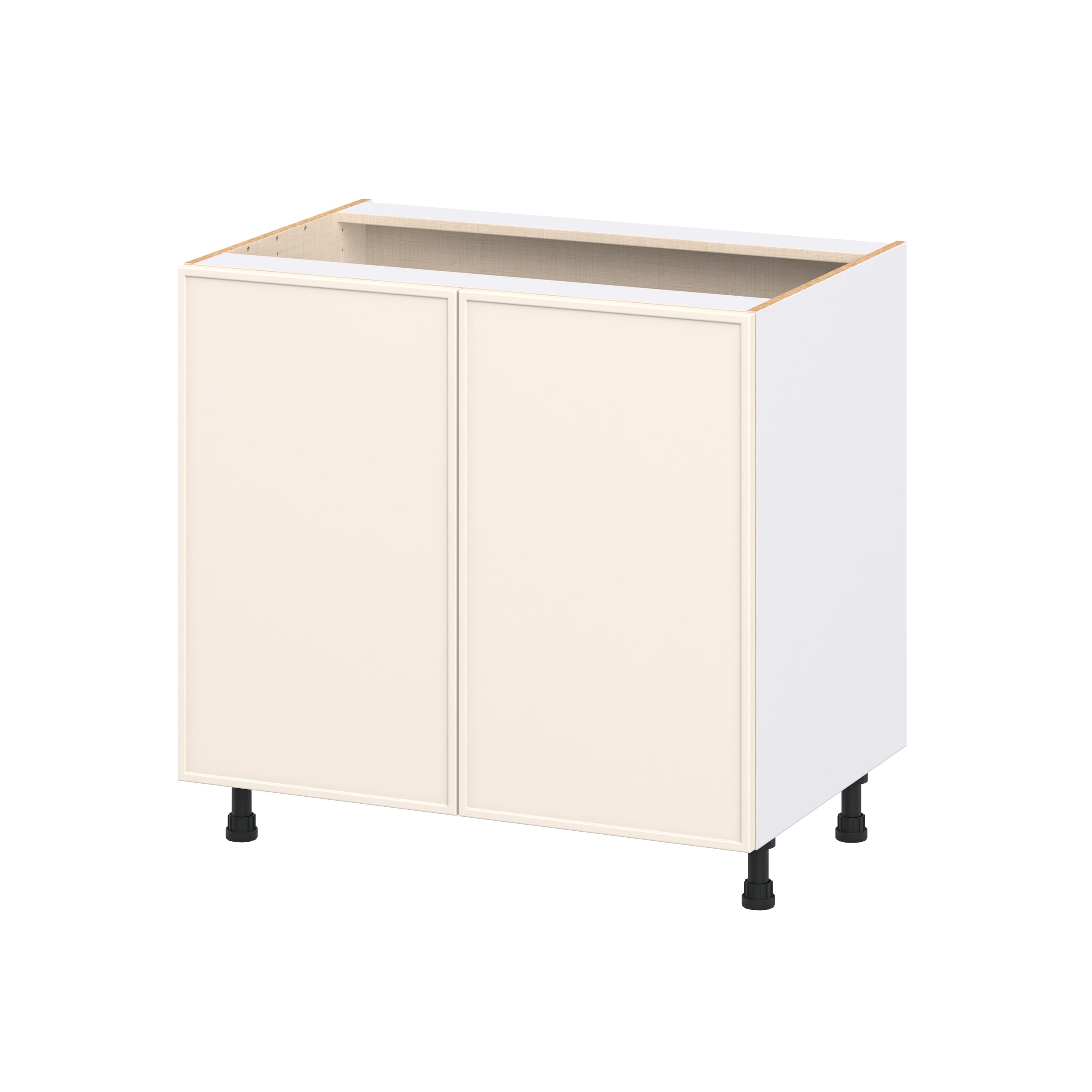 Hugo&Borg Chapel Hill 36-in W x 34.5-in H x 24.66-in D Washed Linen Painted Sink Base Fully Assembled Cabinet Flat Panel Slim shaker