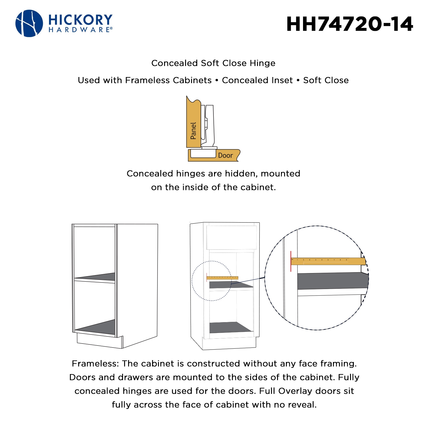 Hickory Hardware HH74720-14 Cabinet-Hinges - View #4
