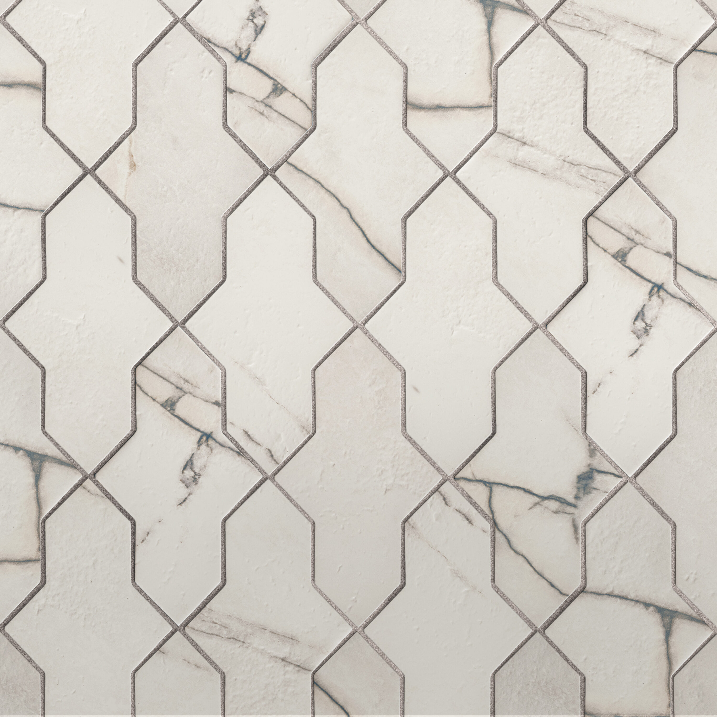 Affinity Tile Sample - Istanbul Shield Day 2-in x 8-in Multi-finish Porcelain Marble look Floor and Wall Tile