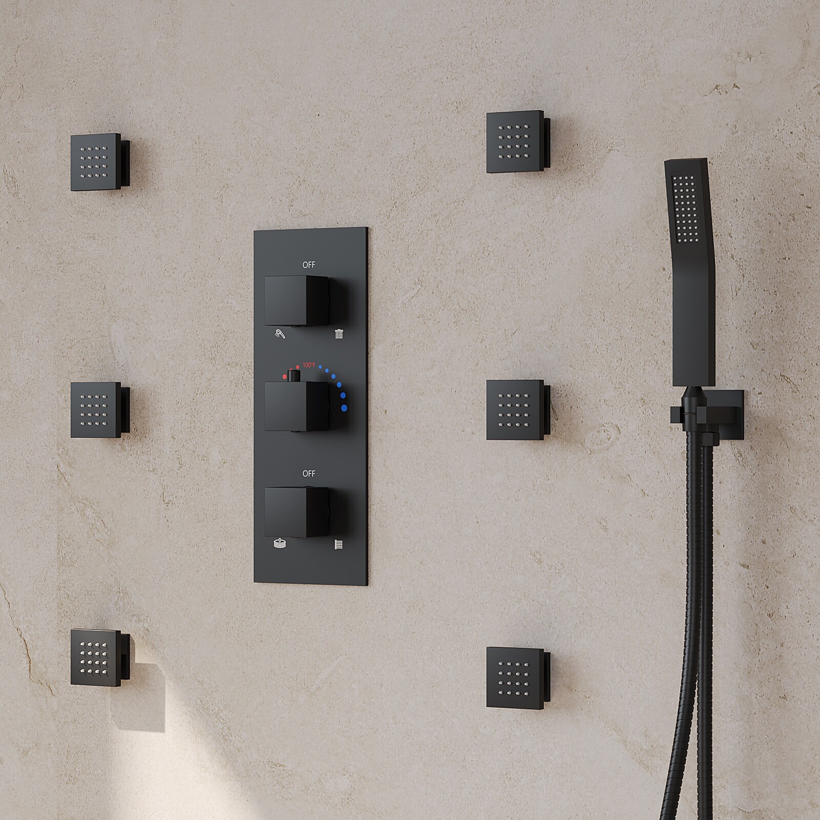 GRANDJOY SGF10GJ-17-BL12 Showerhead-Bar-Panels - View #14