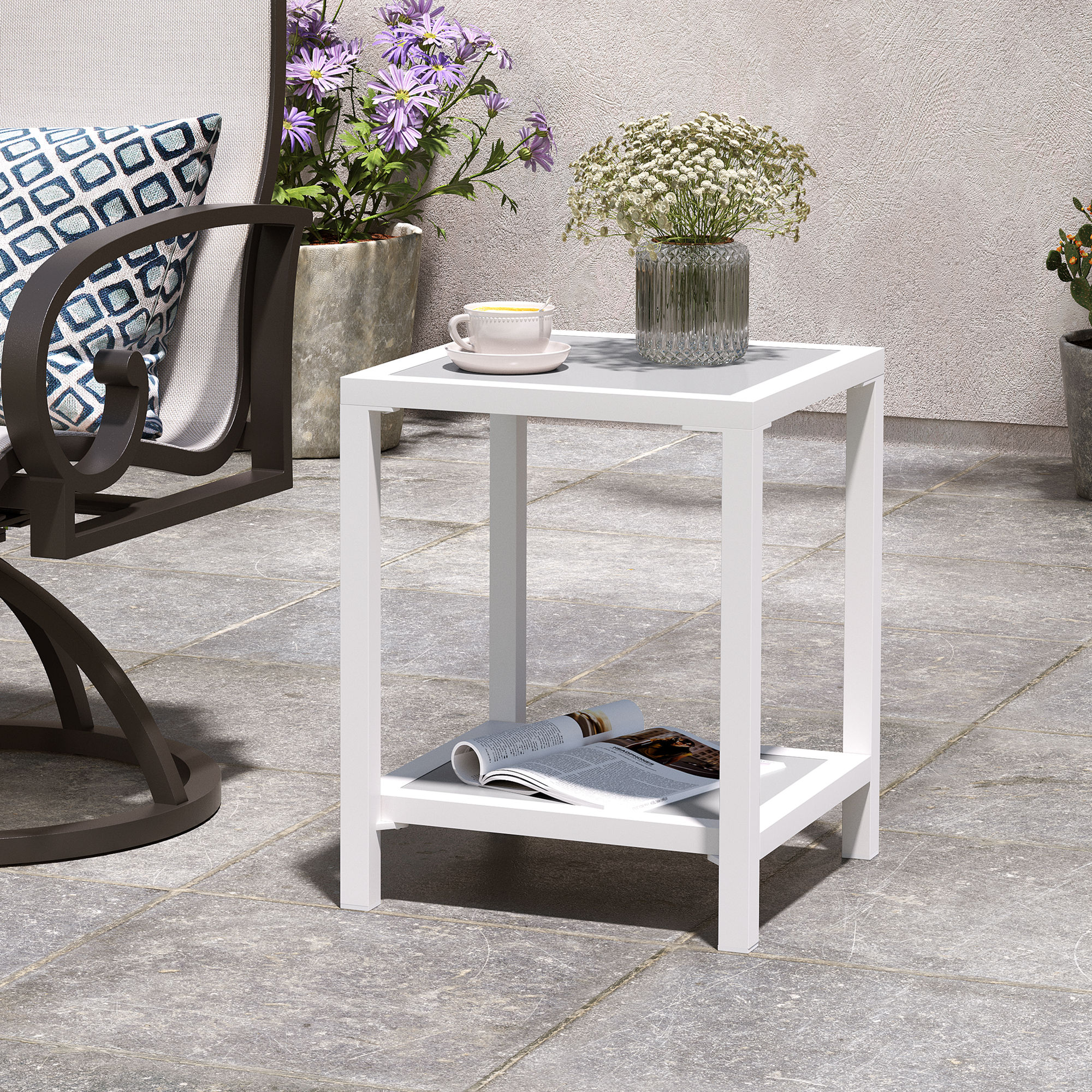 Crestlive Products CL-TB048WHT Patio-Tables - View #3