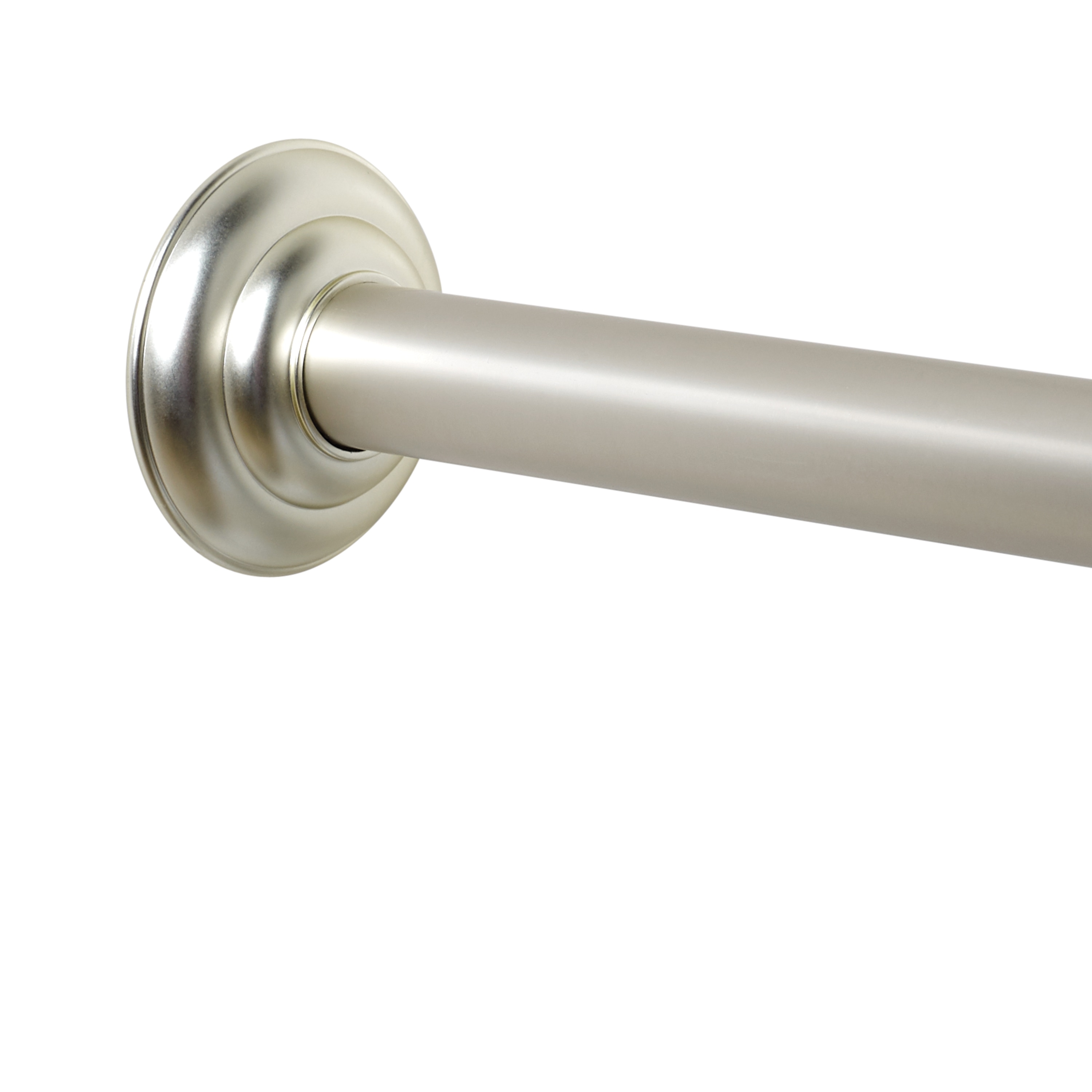 Zenna Home NeverRust 41-in to 72-in Nickel Fixed Single Straight 