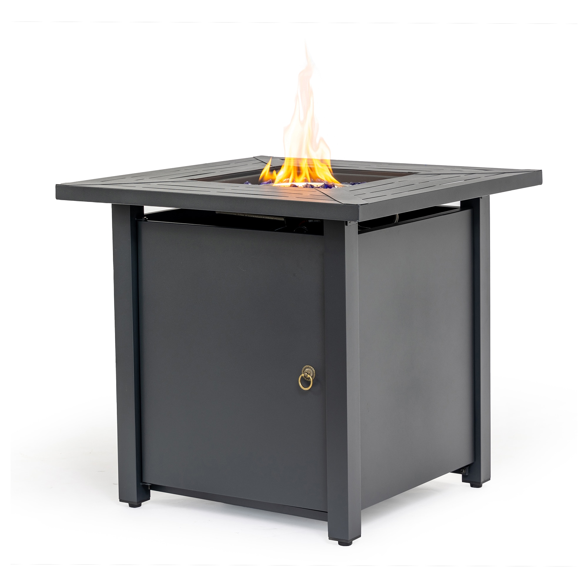 Bybafun YC2700002 30-in W 50000 Maximum BTUs Steel Round Liquid propane Fire pit
