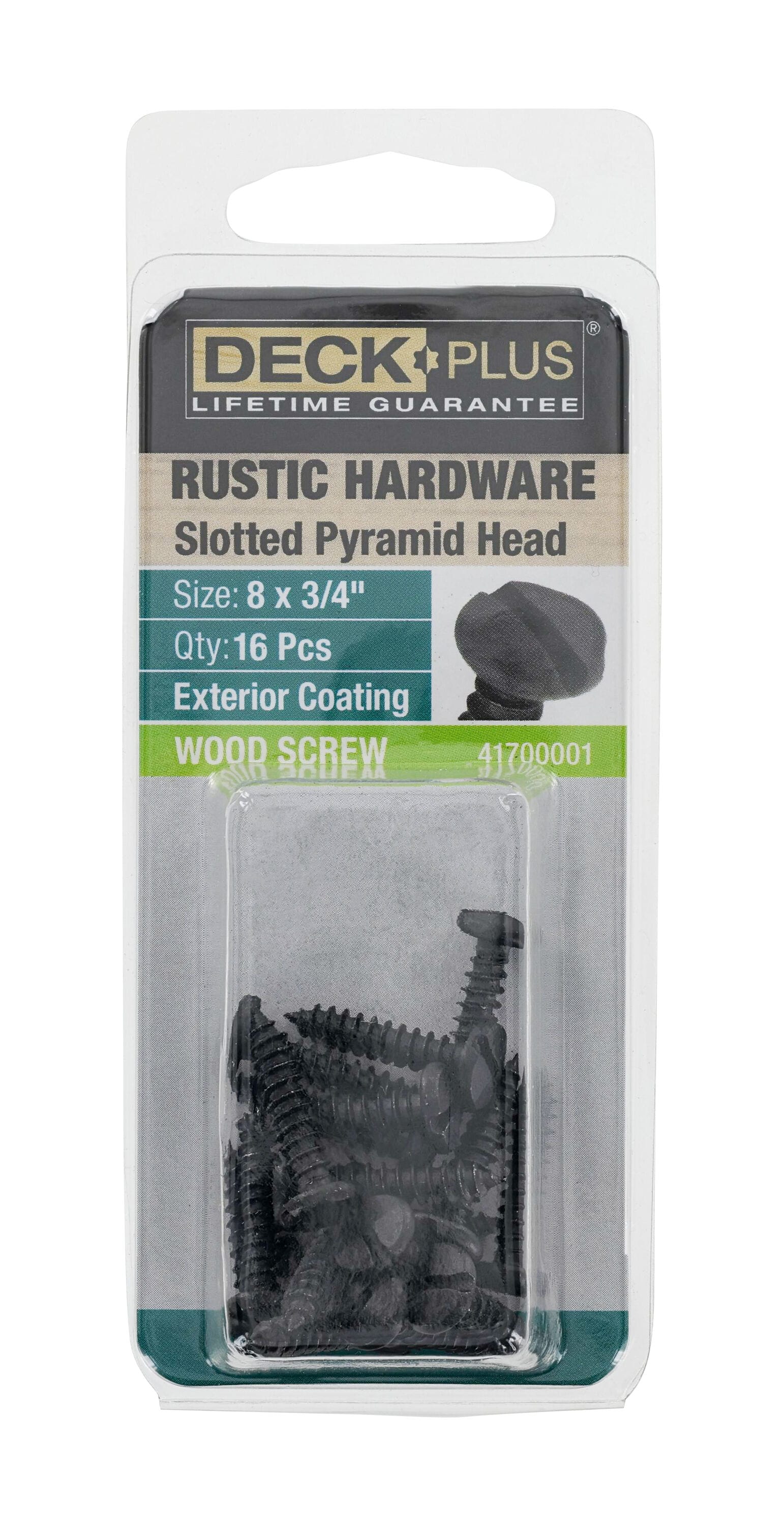 Deck Plus 41700001 Rustic #8 x 3/4-in Epoxy Exterior Wood screws ( 16 -Per Box )