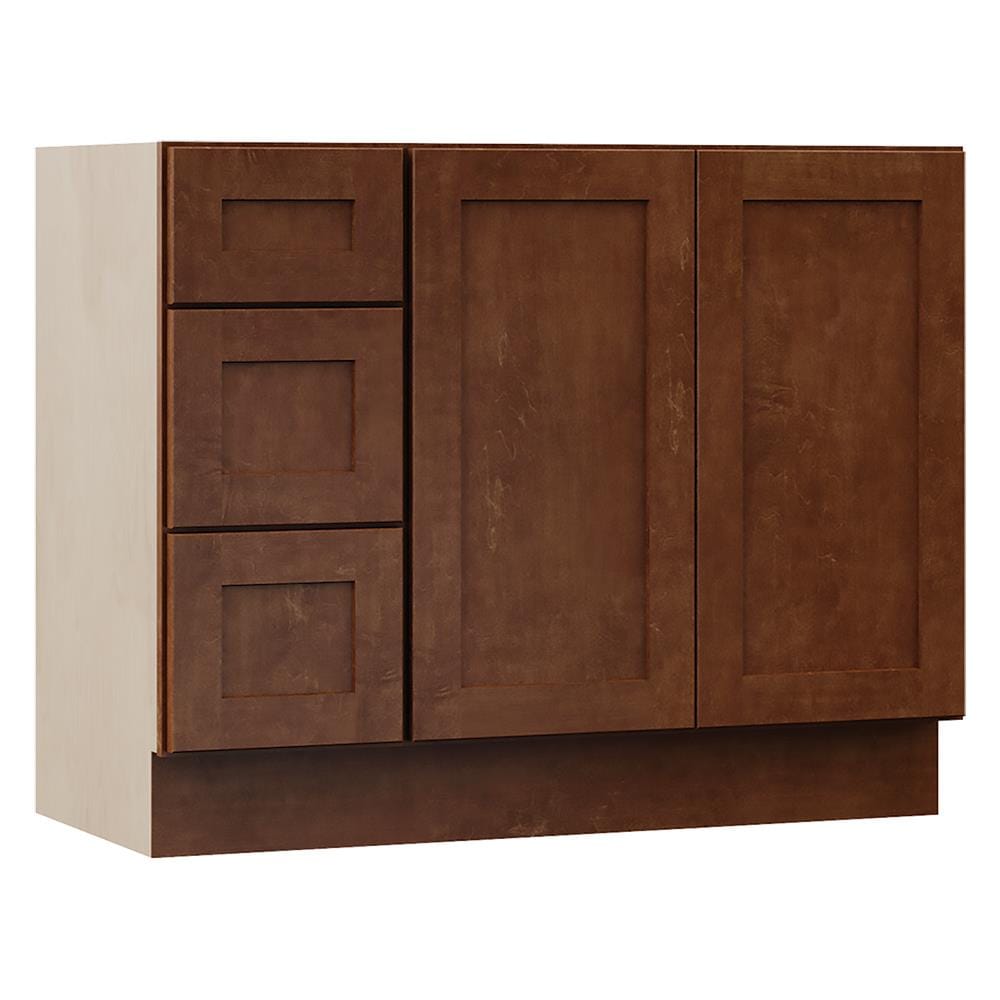 VILLA BATH by RSI LVB42S-COG Sanabelle 42-in Cognac Bathroom Vanity Base Cabinet without Top