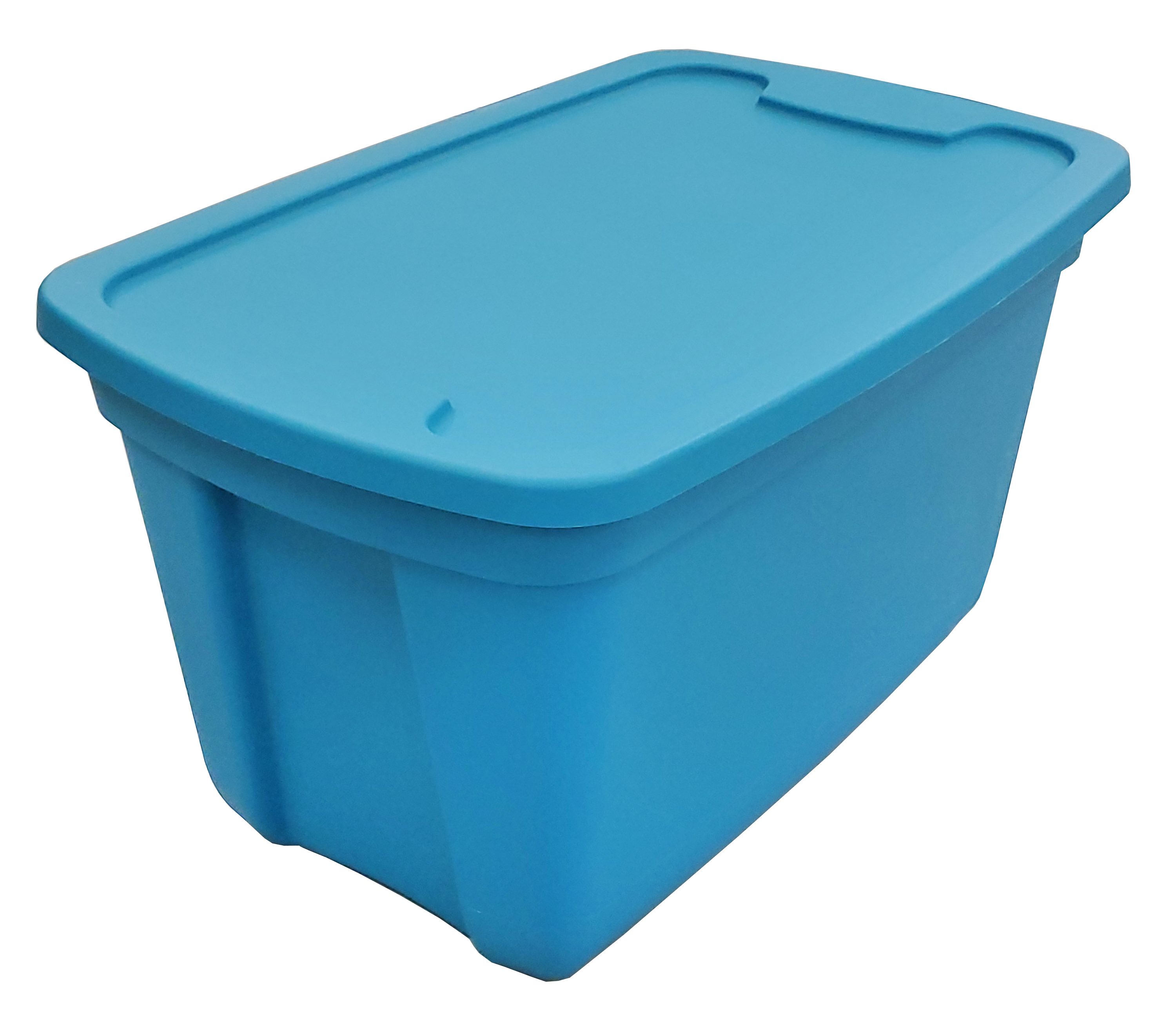 Style Selections Medium 18-Gallons (72-Quart) Blue Tote with