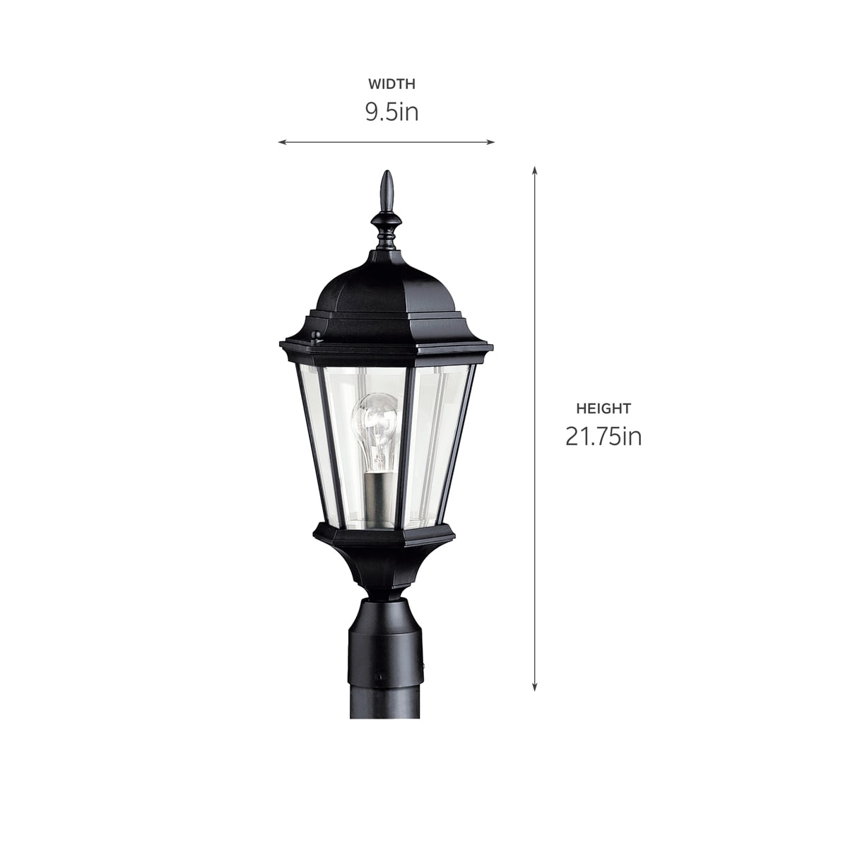 Kichler 9956BK Post-Lights - View #8