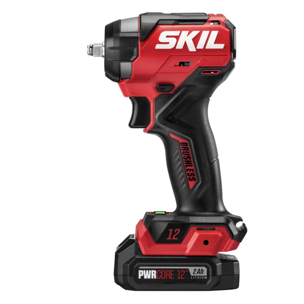 Skil Pwr Core Compact 12 Volt Variable Brushless 38 In Square Drive Cordless Impact Wrench 3641