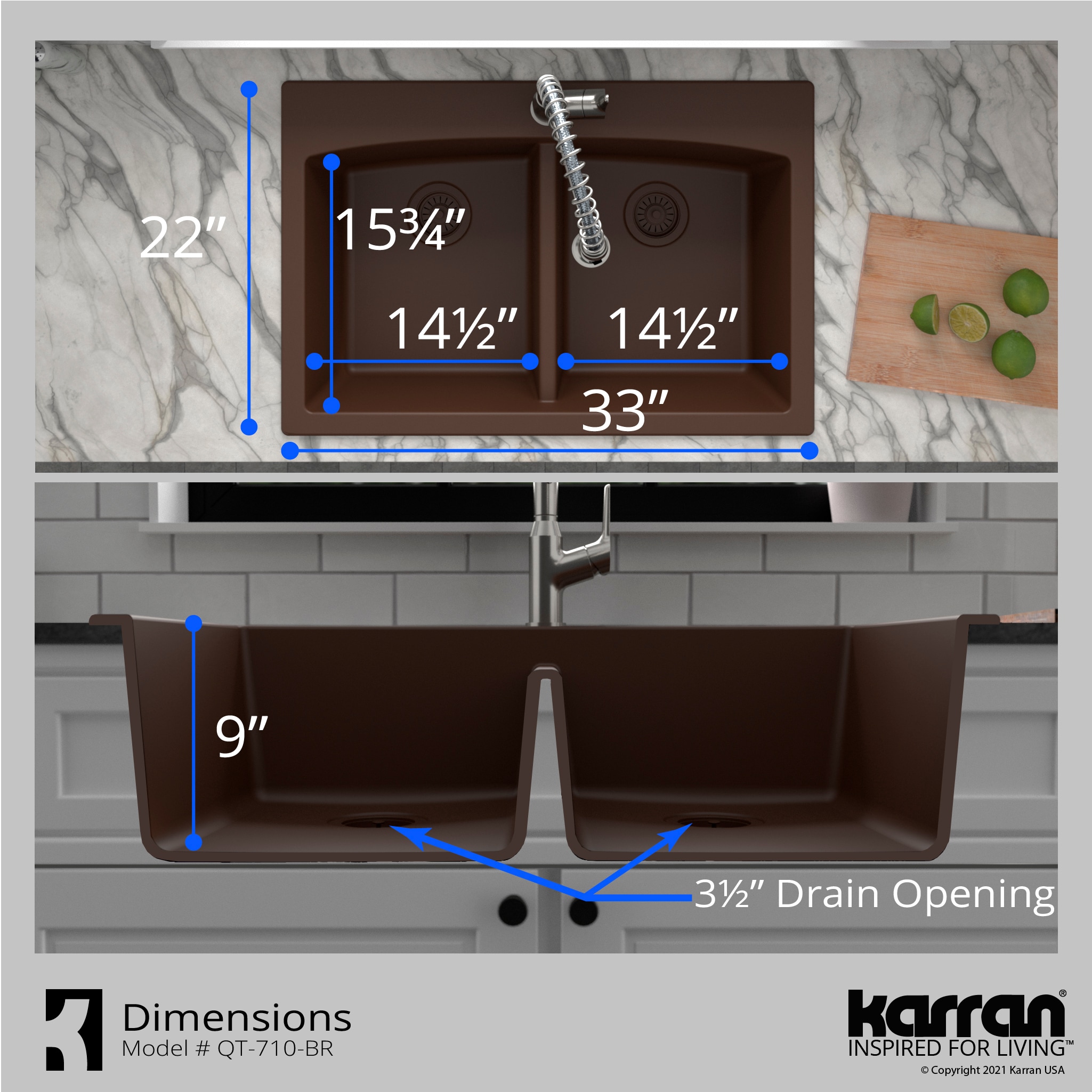 Karran QT-710-BR Kitchen-Sinks - View #8