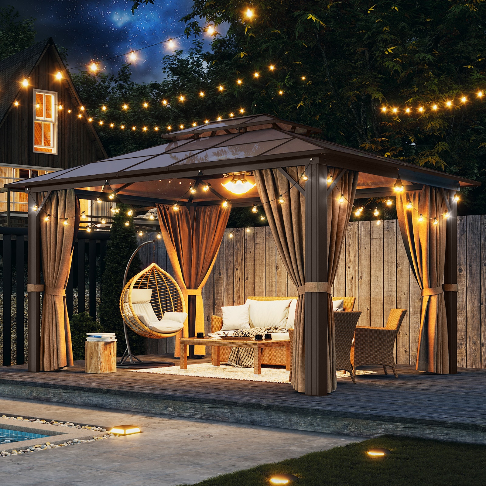 AOXUN G30004BR-A Wood-Resin-Gazebos - View #2