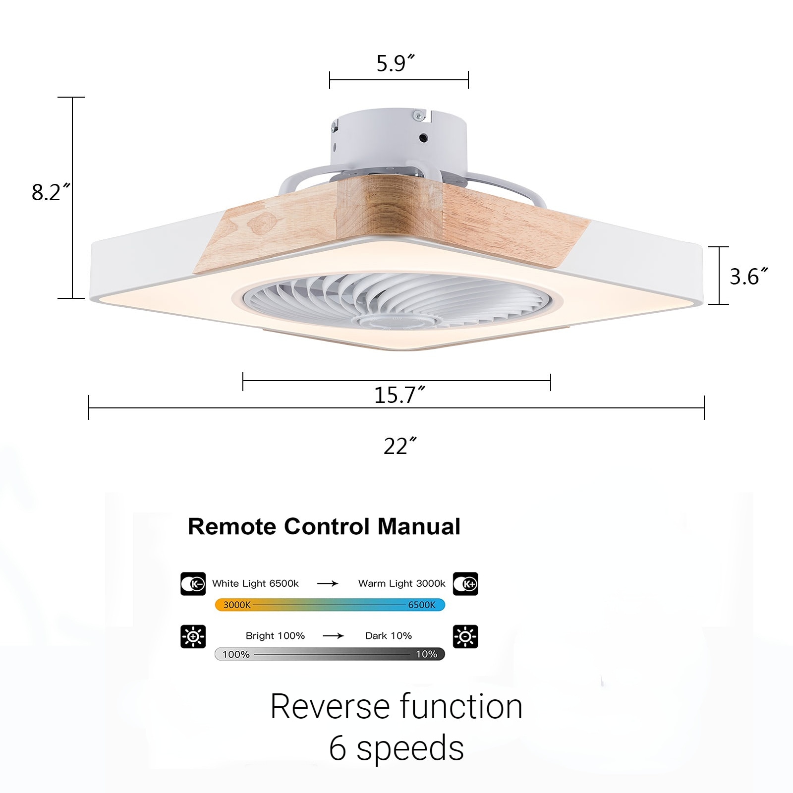 Oukaning HG-HCXLST-3875-US-BT Ceiling-Fans - View #7