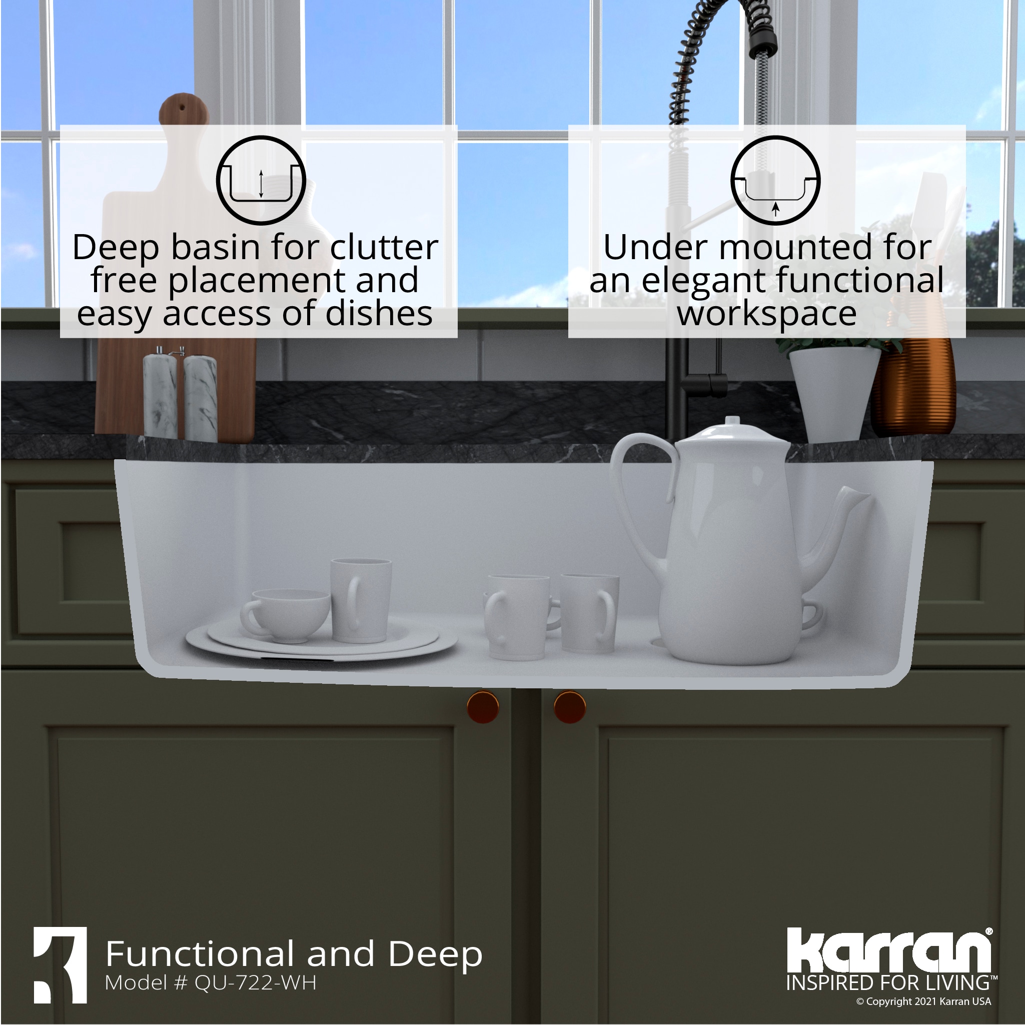 Karran QU-722-WH-PK1 Kitchen-Sinks - View #10