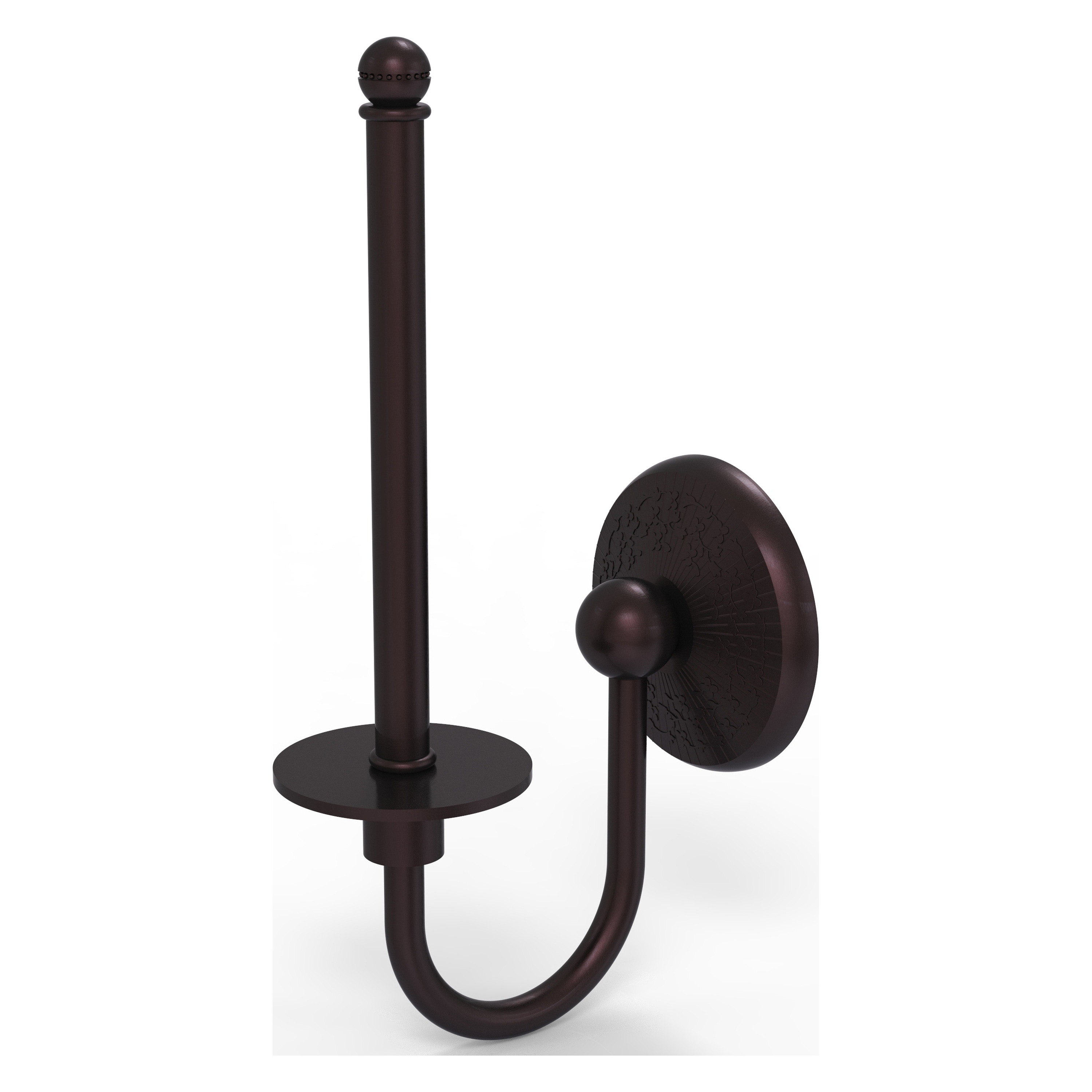 Allied Brass MC-24U-ABZ Monte Carlo Antique Bronze Wall mount Single post Toilet Paper Holder 1 -Rolls with Storage