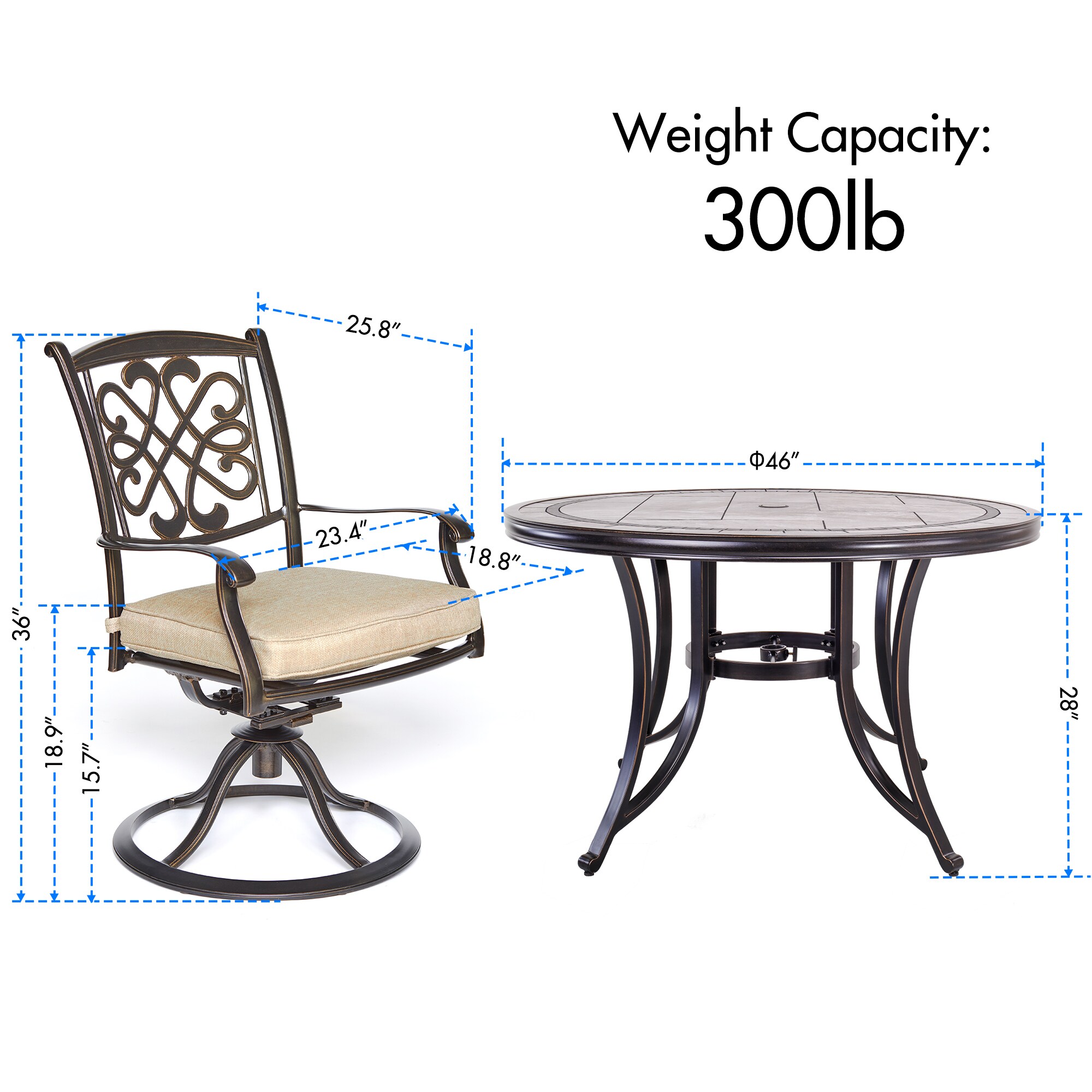 CASAINC BJC-LMXVTC35N4-BJ20 Patio-Conversation-Sets - View #7