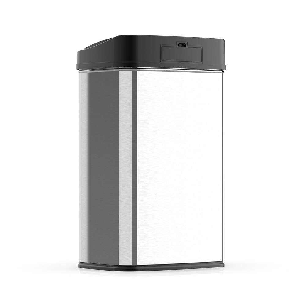 NINESTARS 13.2-Gallons Stainless Steel Motion Sensing Trash Can for ...