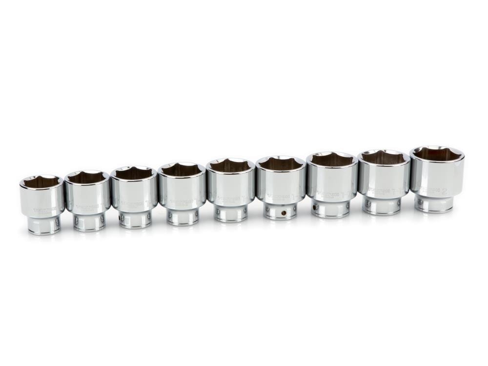 TEKTON SHD93031 9-Piece Standard (SAE) 3/4-in Drive 6-point Set Shallow Socket Set