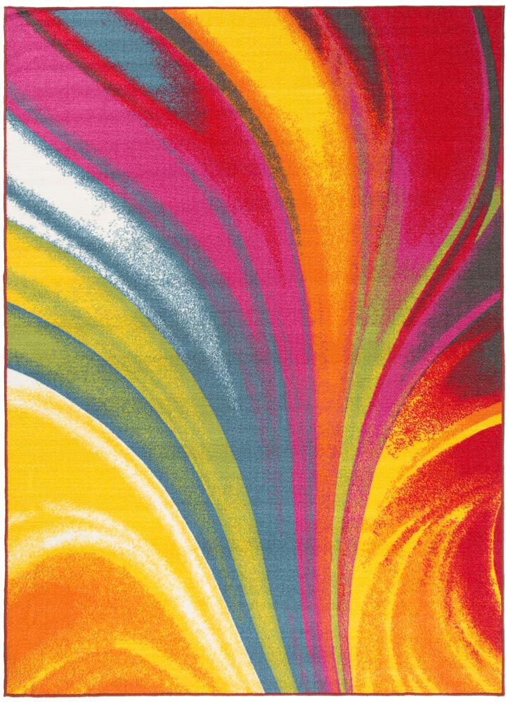 Vibrant Multicolor Abstract Tufted Washable Area Rug