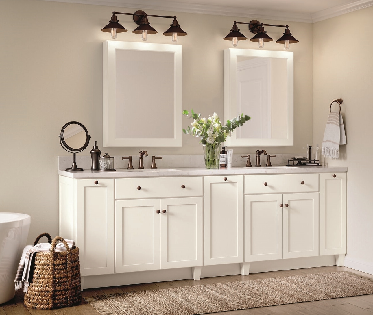 Diamond Express Jamestown 30-in White Bathroom Vanity Base Cabinet ...