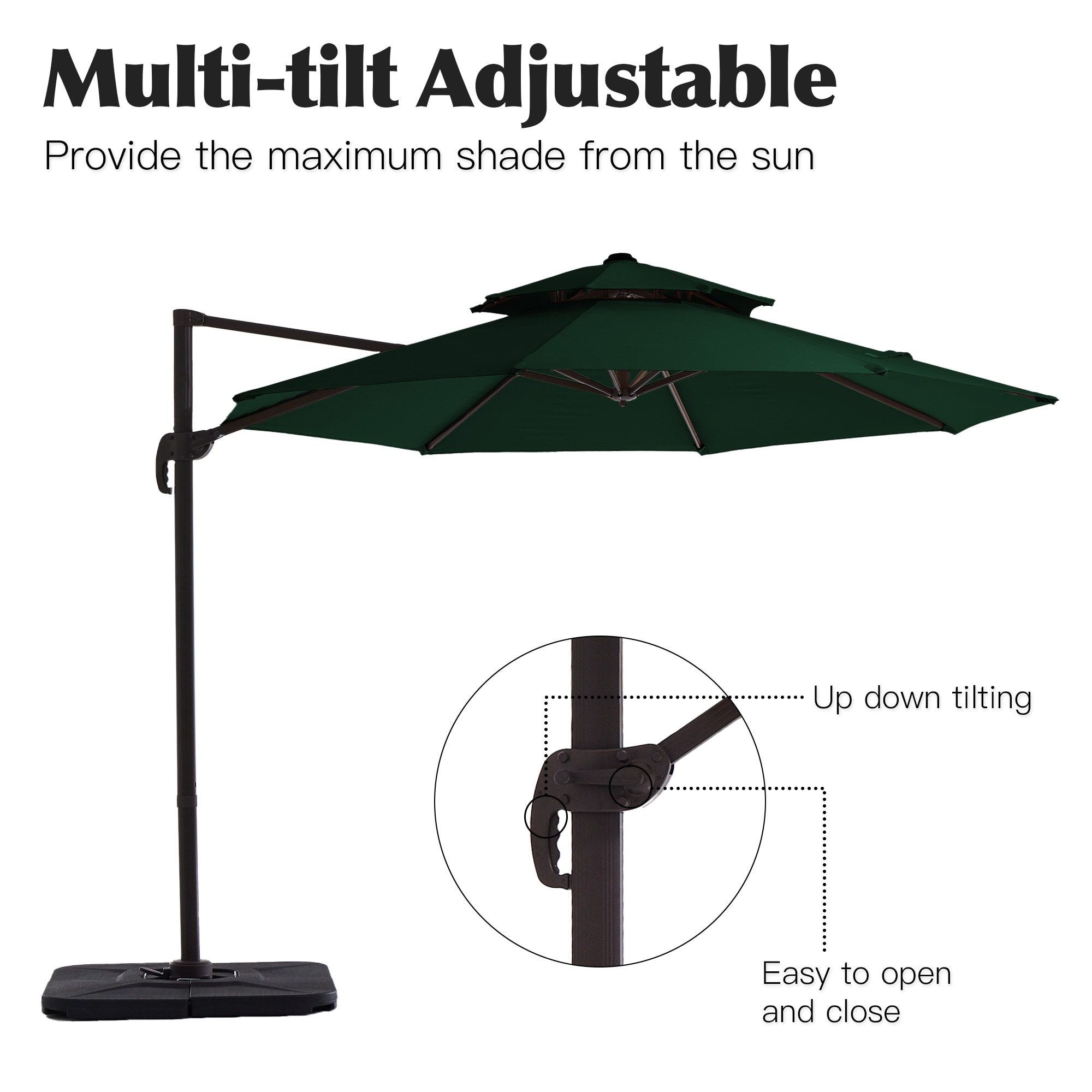 VOUA LWS-10X10-LK-WT+BASE Umbrellas-2 - View #4