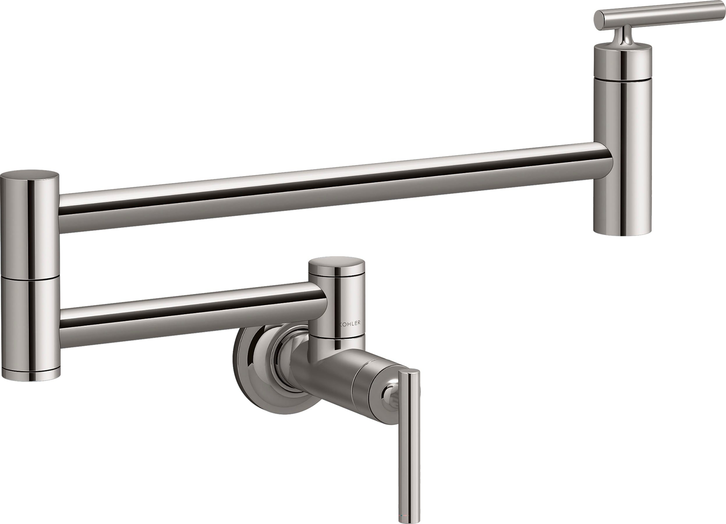 KOHLER 35745-TT Vibrant Titanium Single Handle Wall-mount Pot Filler Kitchen Faucet