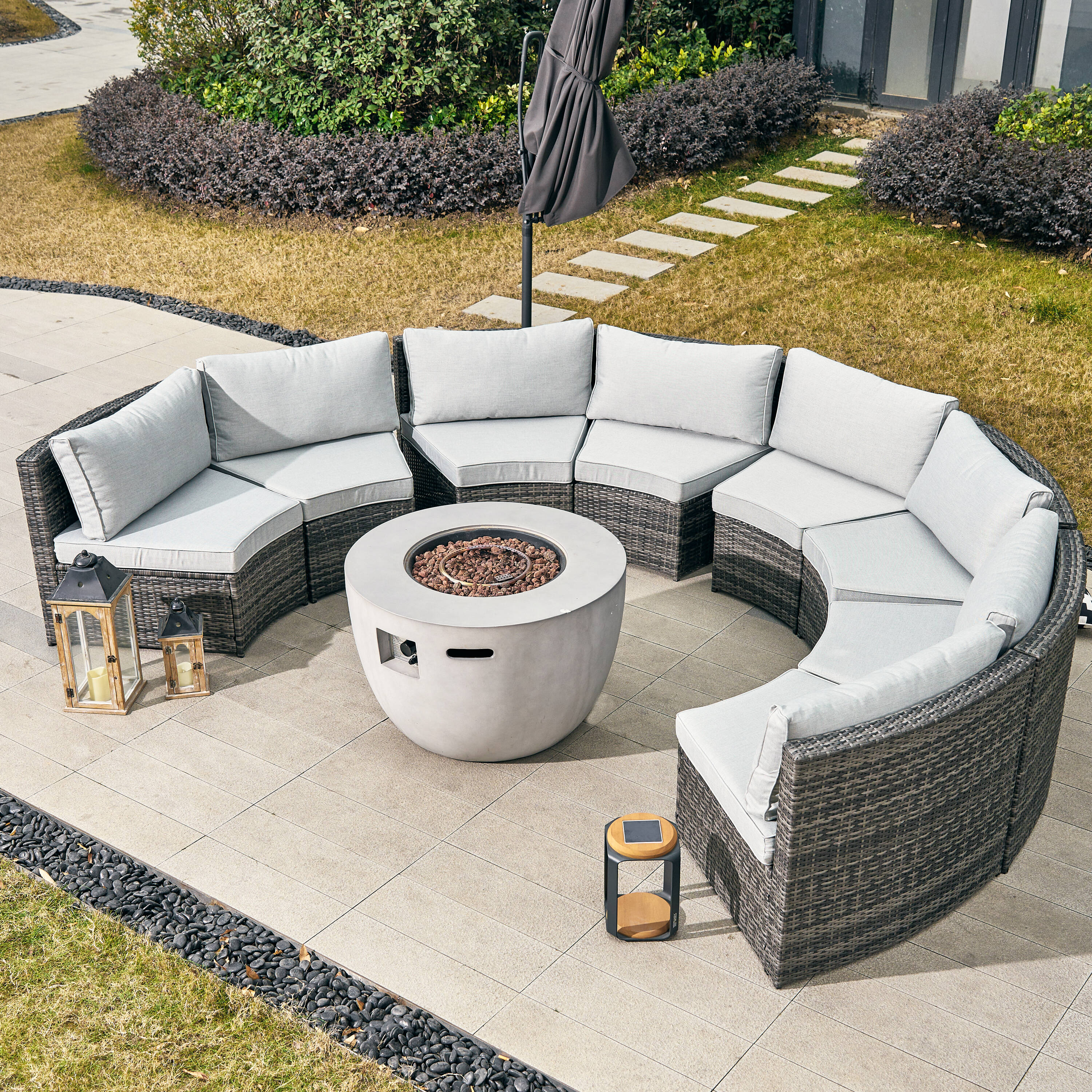 Direct Wicker DWS-1205B8SS&2160-G Patio-Conversation-Sets - View #7