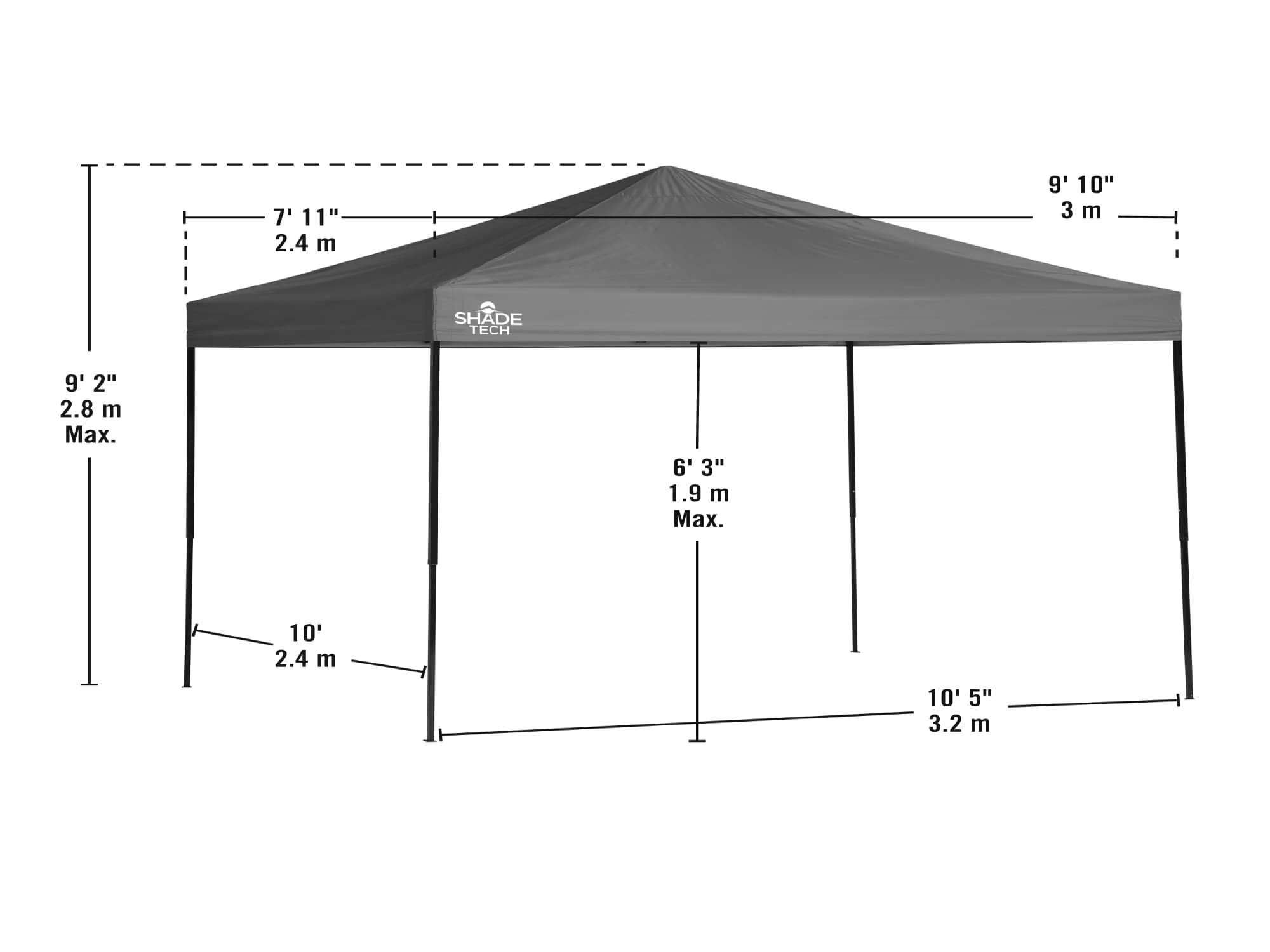 Quik Shade 10.42-ft X 8-ft Rectangle Blue Pop-up Canopy In The Canopies 