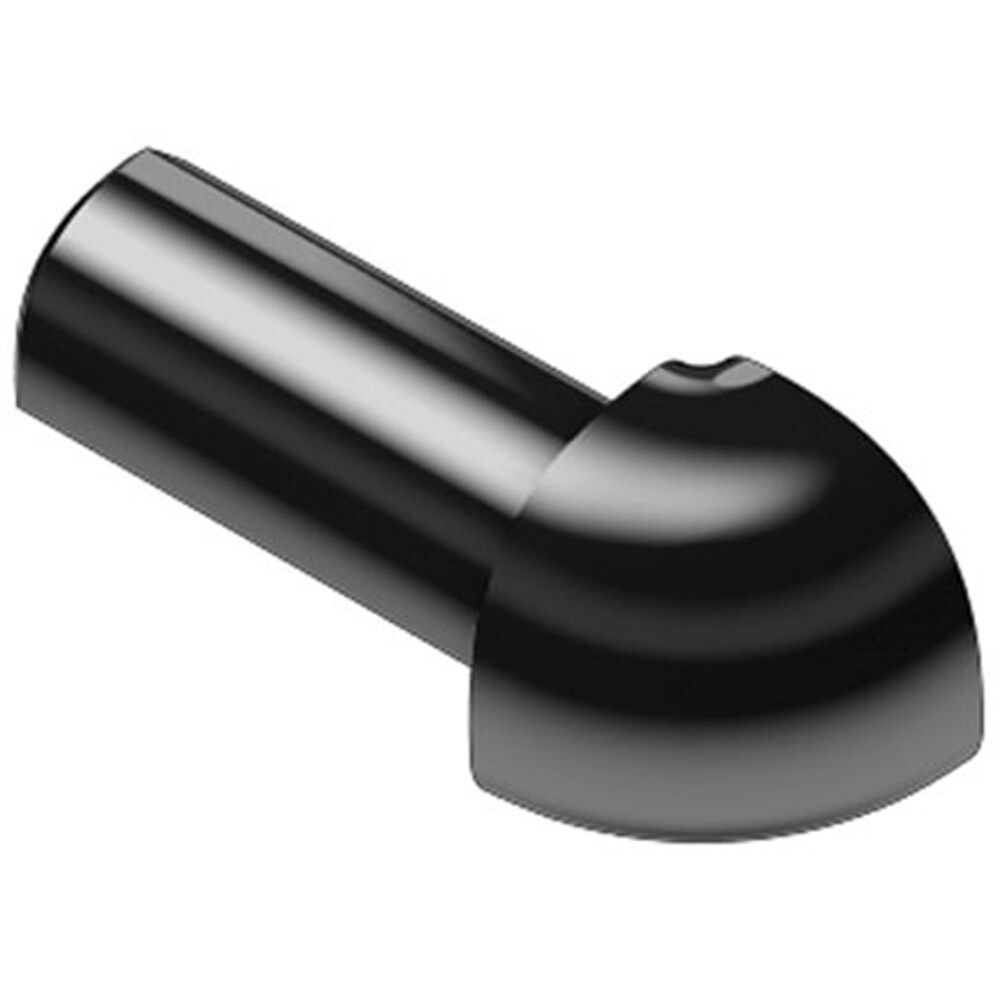 Schluter Systems EV/RO100AGSG Rondec 0.375-in W x 1-in L Bright black anodized aluminum Aluminum Outside corner Tile Edge Trim