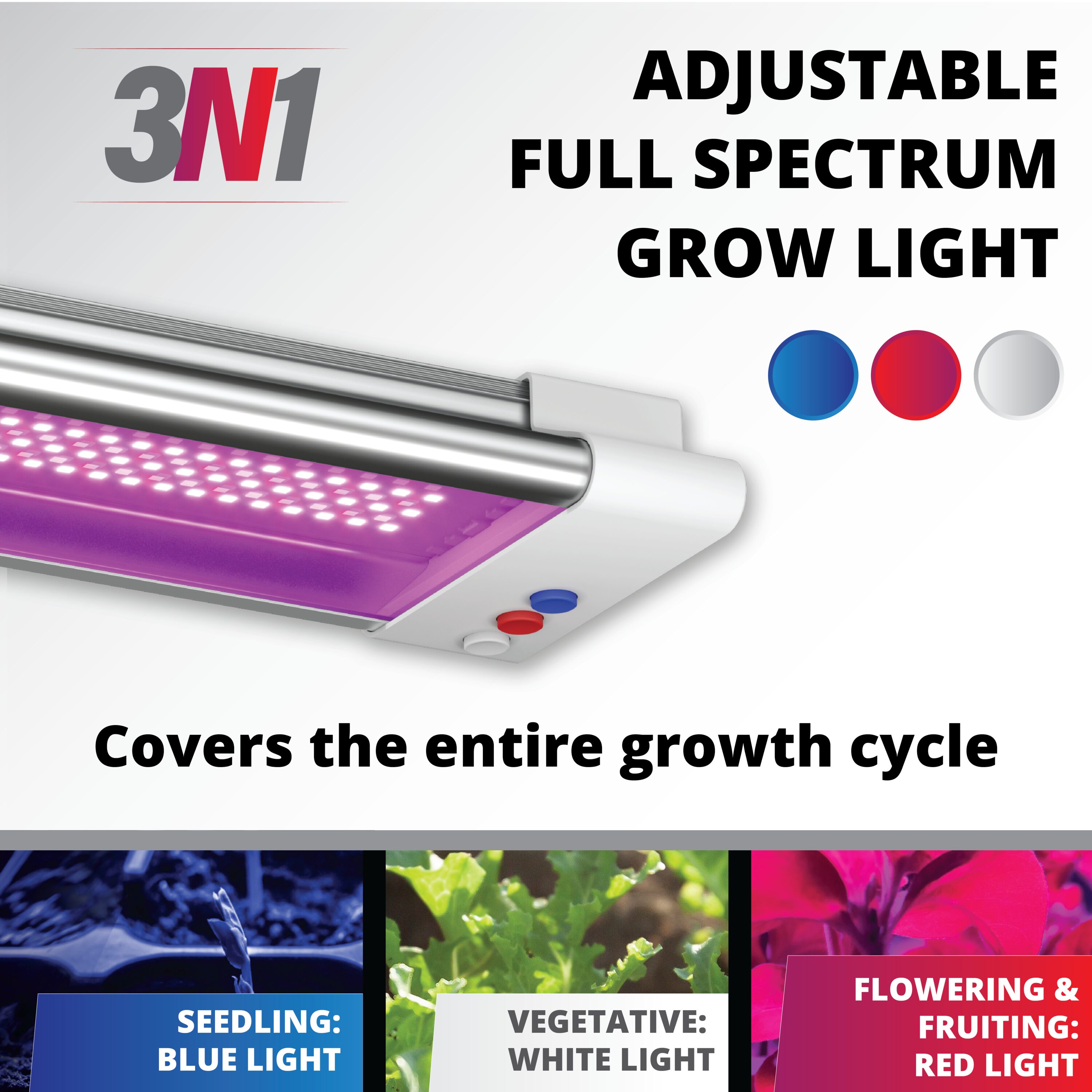 14.4-in. LED Full Spectrum Grow Light with Auto-Timer