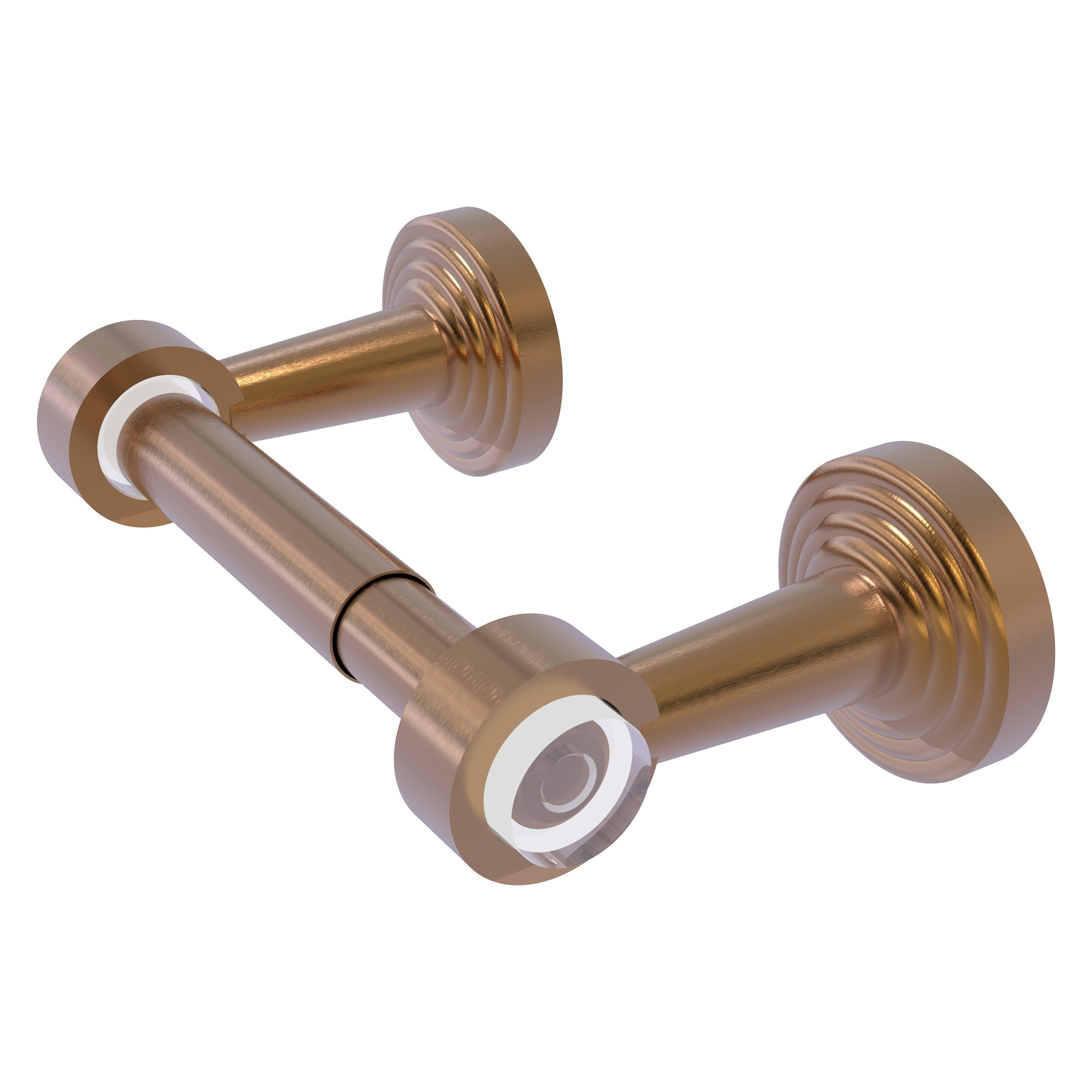 Allied Brass PB-24-BBR Pacific Beach Brushed Bronze Wall mount Double post Toilet Paper Holder 1 -Rolls