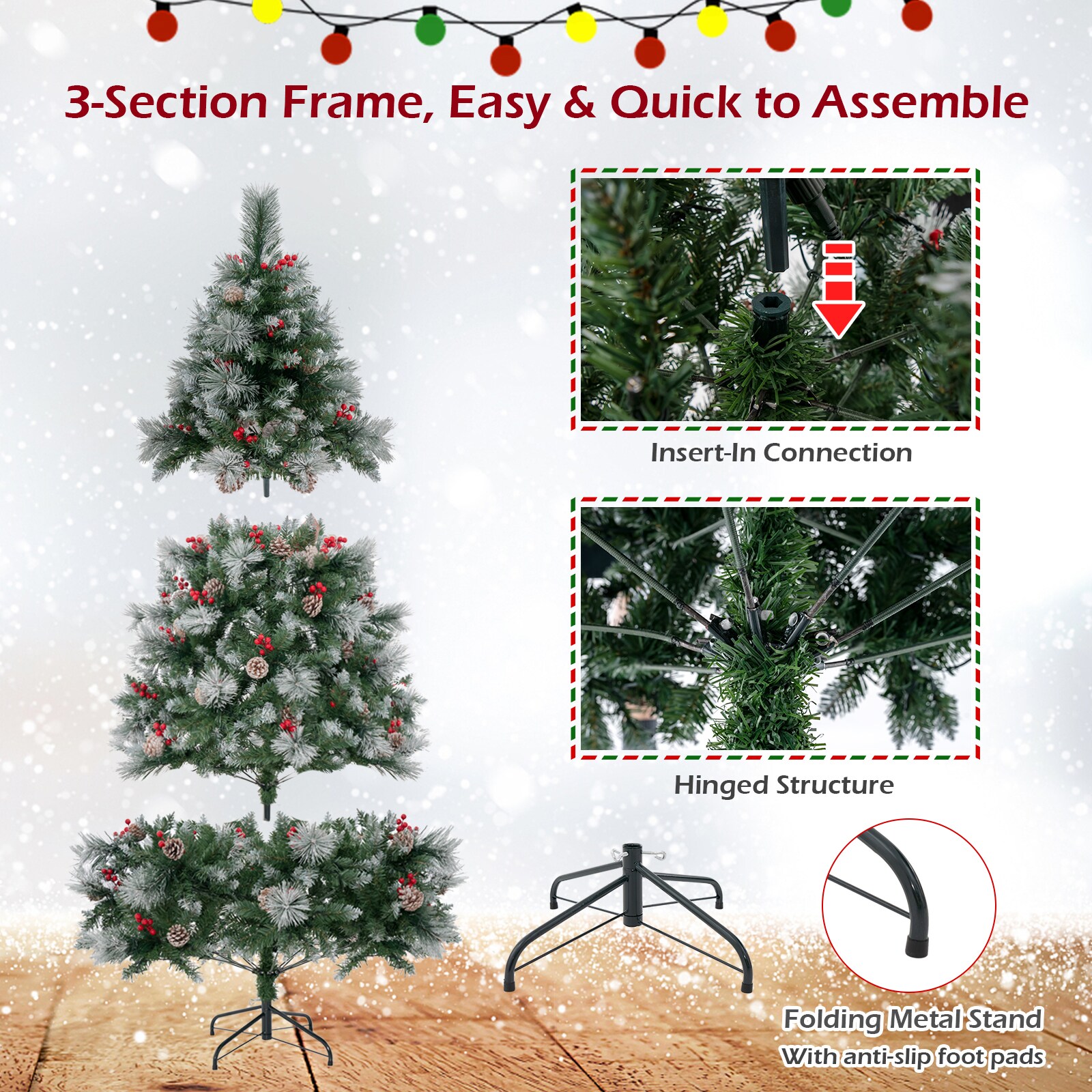 LIVIZA HYZ24506US Artificial-Christmas-Trees - View #7