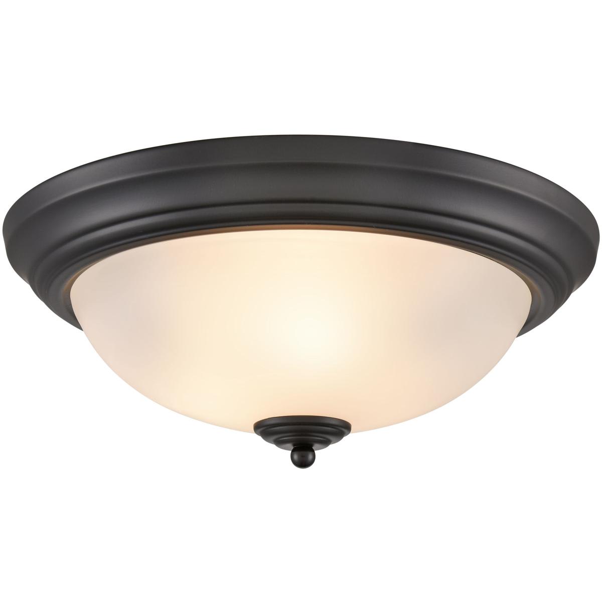 Atlas Lighting and Home - CL11464-BK Helena 3 Light 15 inch Black Flush Mount Ceiling Light