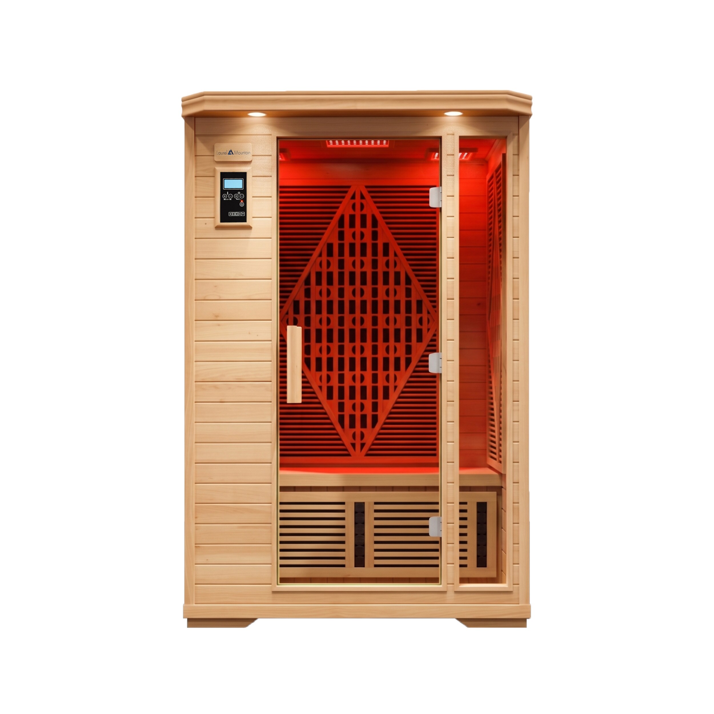 Laurel Mountain 78-in H x 47-in W x 37-in D 2 -person capacity Hemlock Fir Wood Infrared Sauna