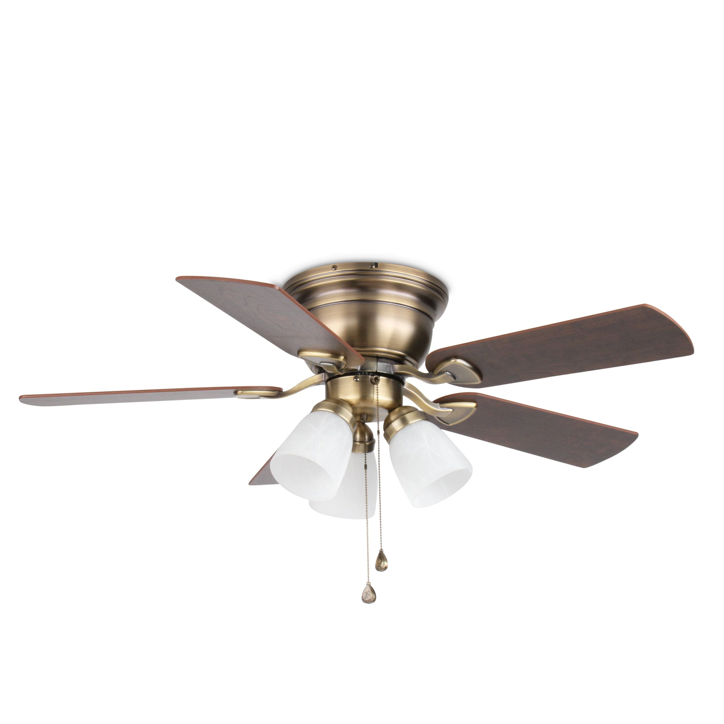 Harbor Breeze 52 In Centreville Antique Brass Ceiling Fan With Light ...