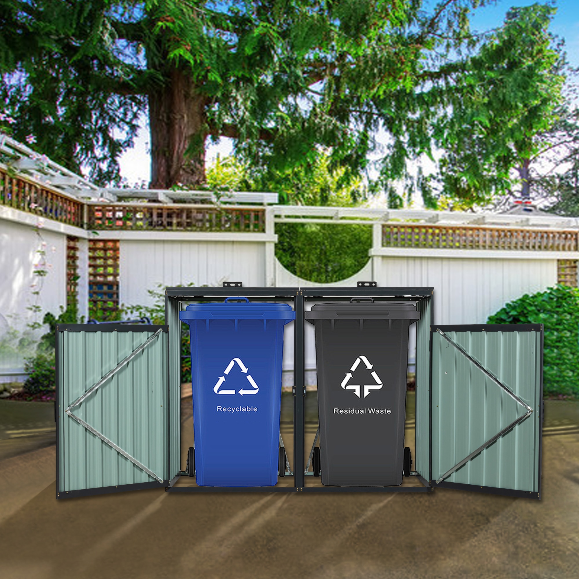 Clihome CL-WC5443BK Metal-Storage-Buildings-Sheds - View #5