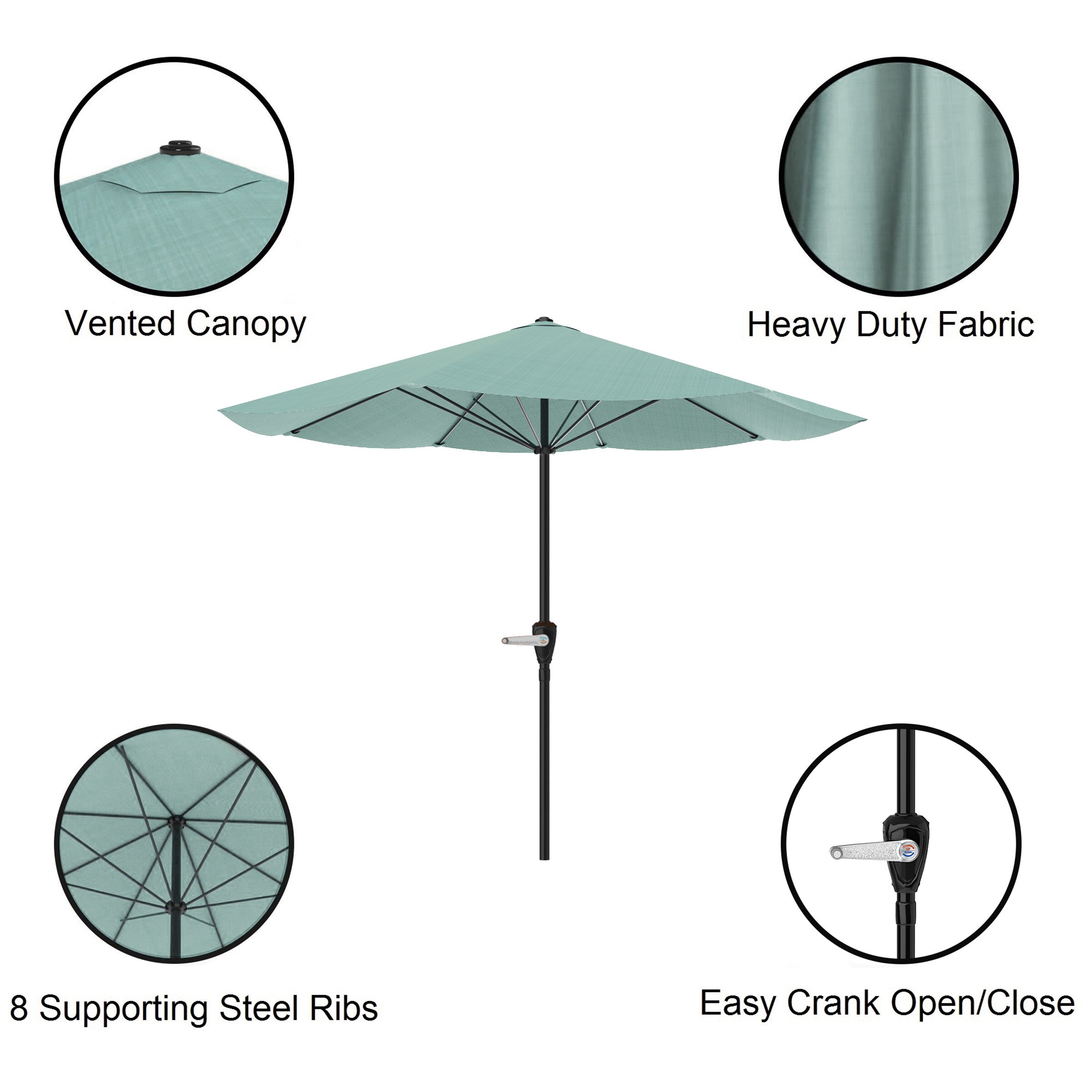 Pure Garden 50-LG1041B Umbrellas-2 - View #5