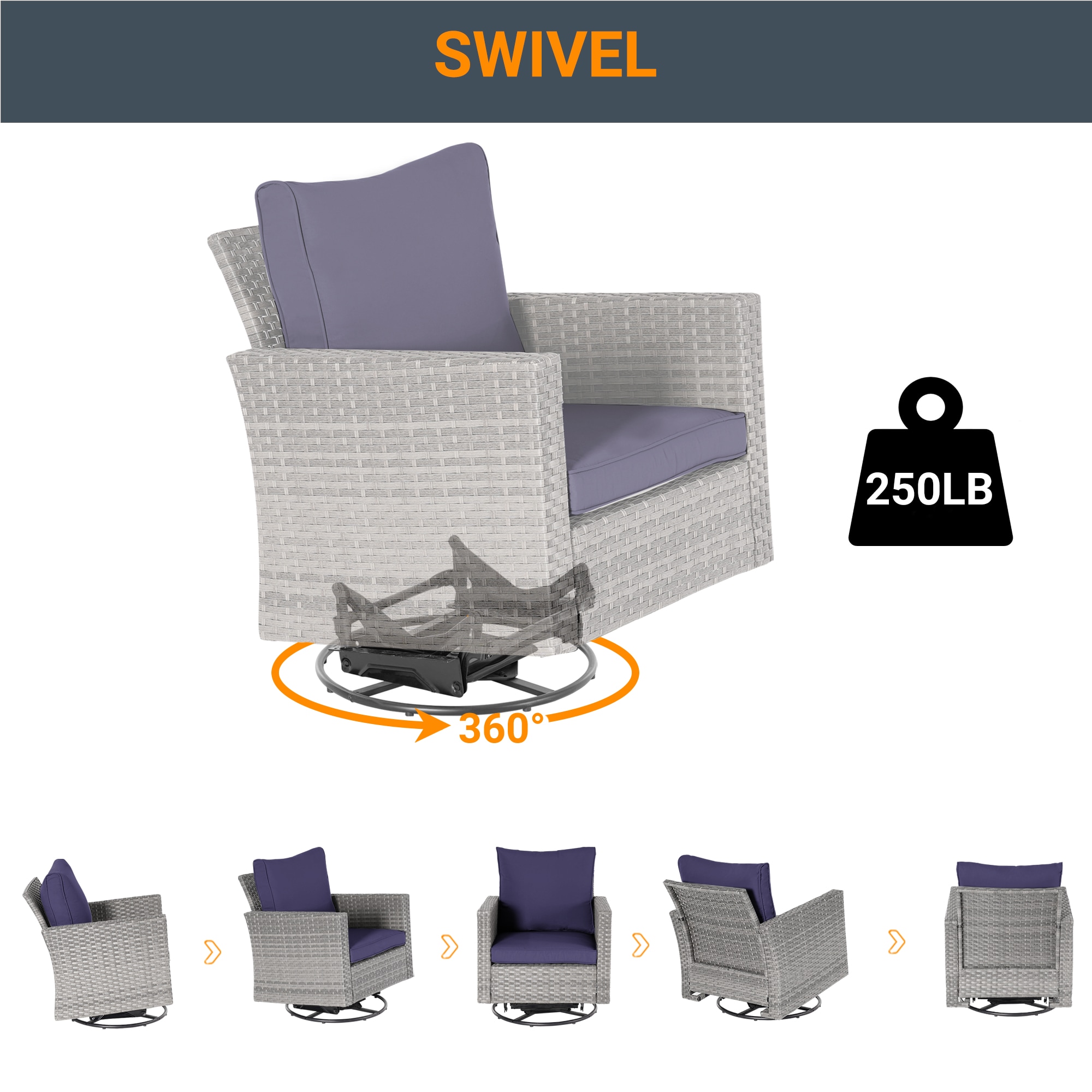 Sonkuki SD-PS2R-HNY-T3 Patio-Conversation-Sets - View #3